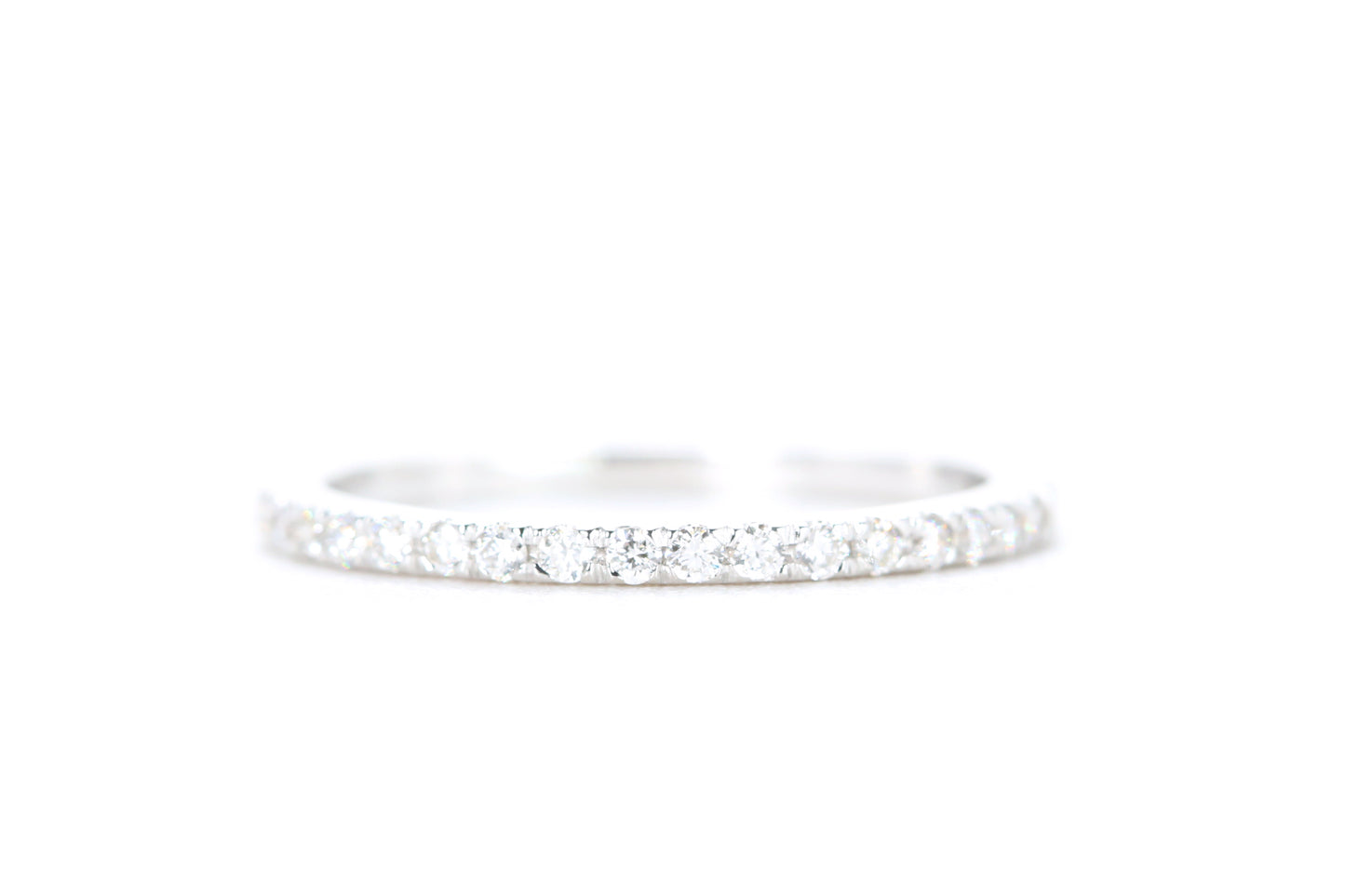 Micro Pavé Diamond Ring 1/4 Carat in White Gold