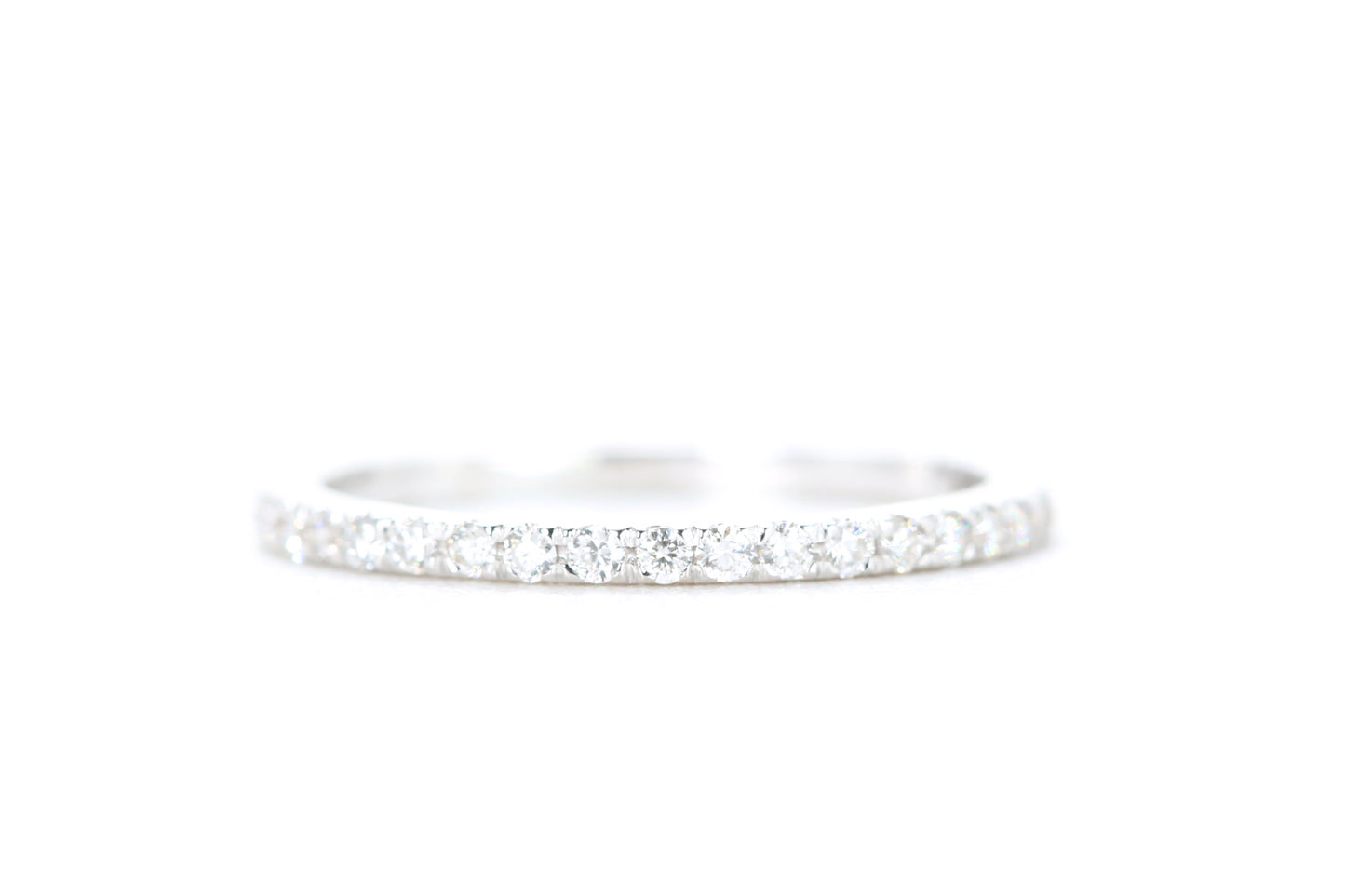Micro Pavé Diamond Ring 1/4 Carat in White Gold