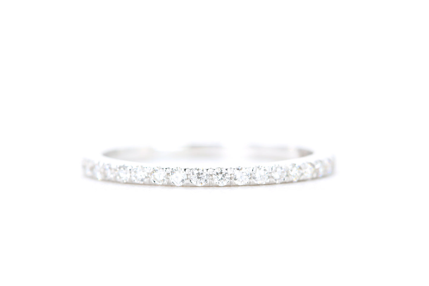 Micro Pavé Diamond Ring 1/4 Carat in White Gold