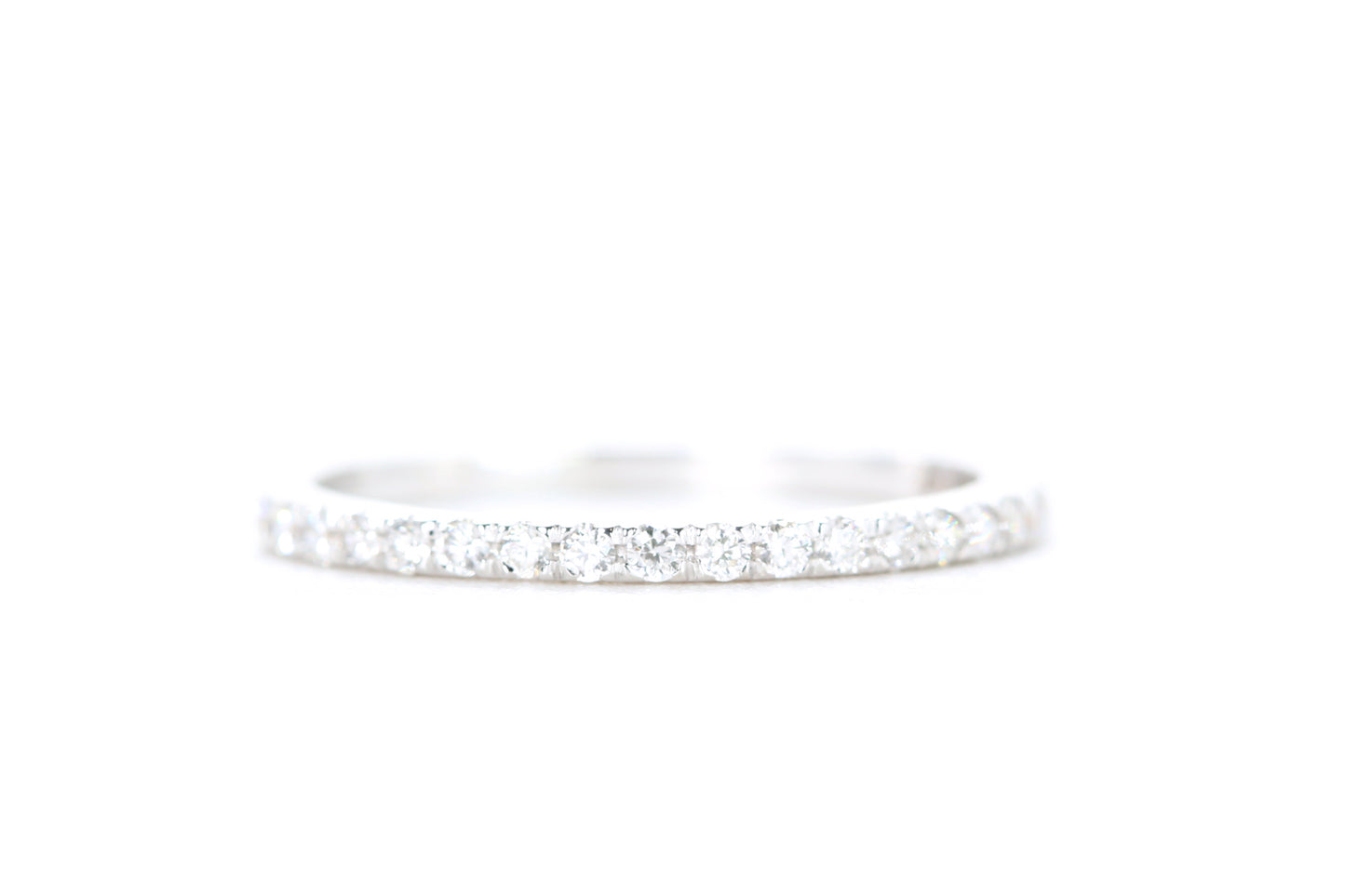 Micro Pavé Diamond Ring 1/4 Carat in White Gold