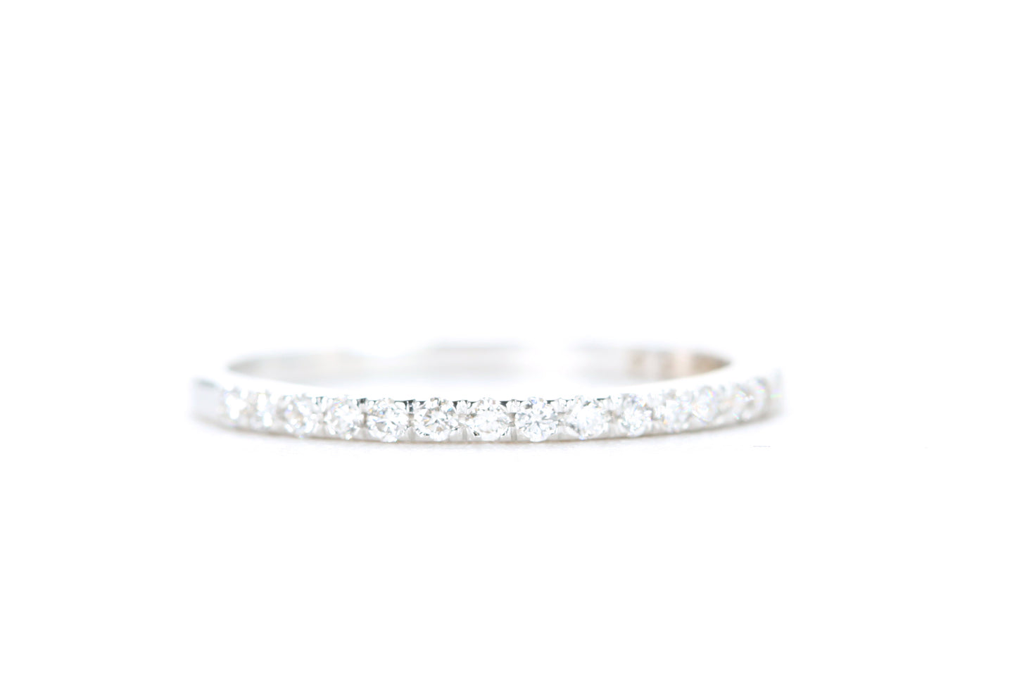 Micro Pavé Diamond Ring 1/4 Carat in White Gold