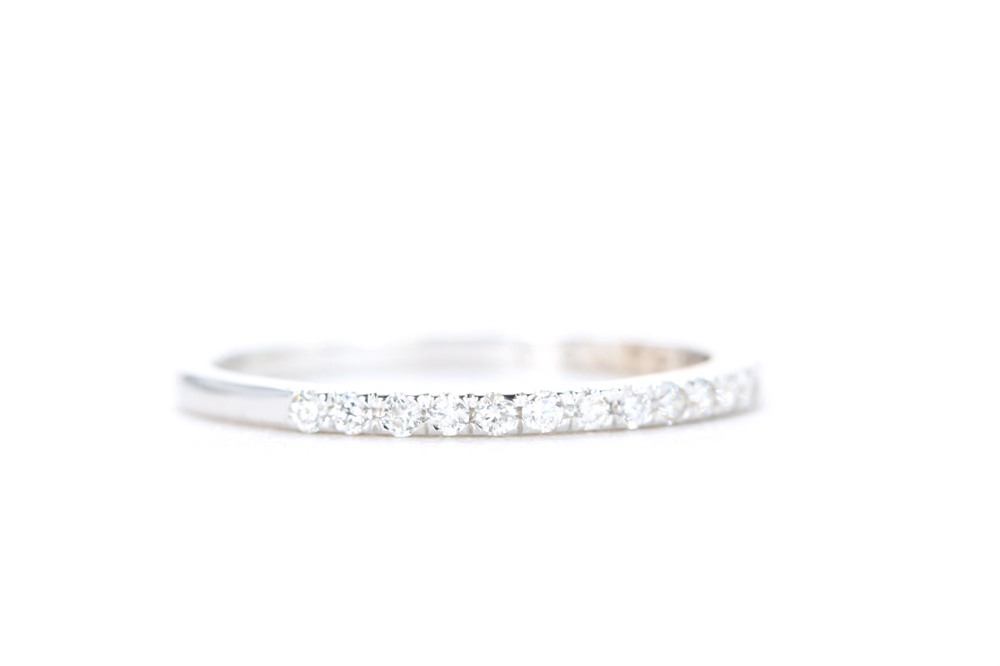 Micro Pavé Diamond Ring 1/4 Carat in White Gold