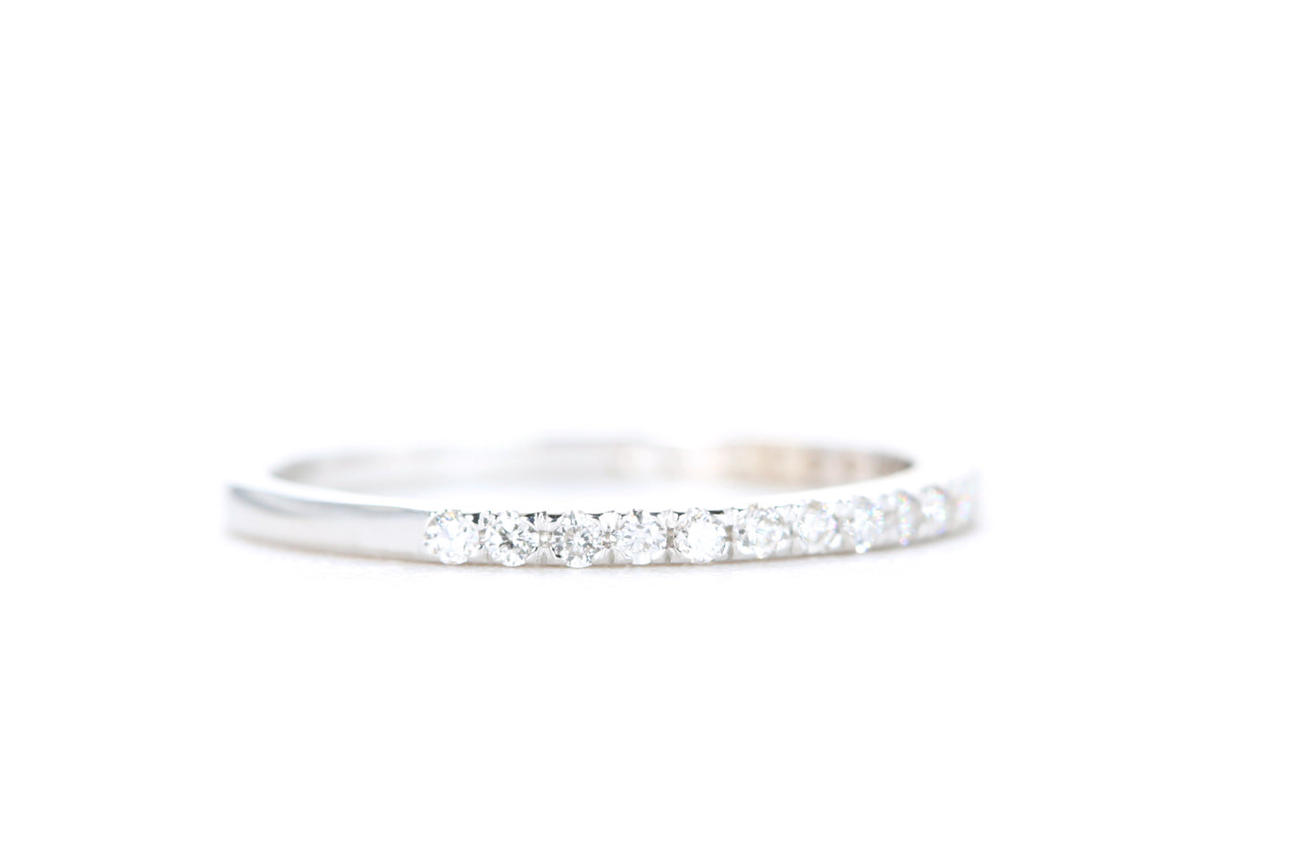 Micro Pavé Diamond Ring 1/4 Carat in White Gold