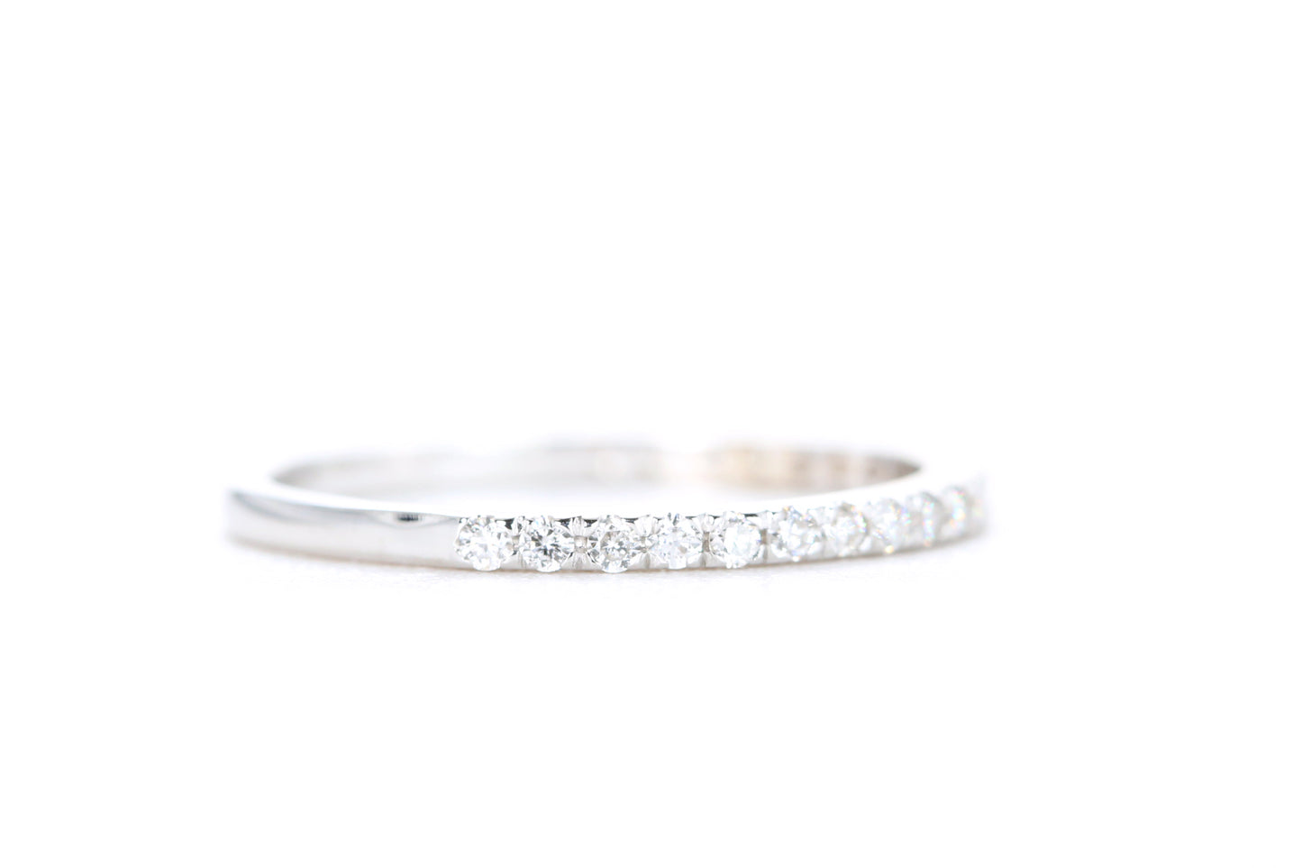 Micro Pavé Diamond Ring 1/4 Carat in White Gold