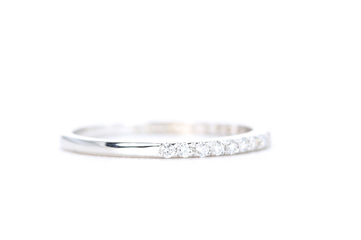 Micro Pavé Diamond Ring 1/4 Carat in White Gold
