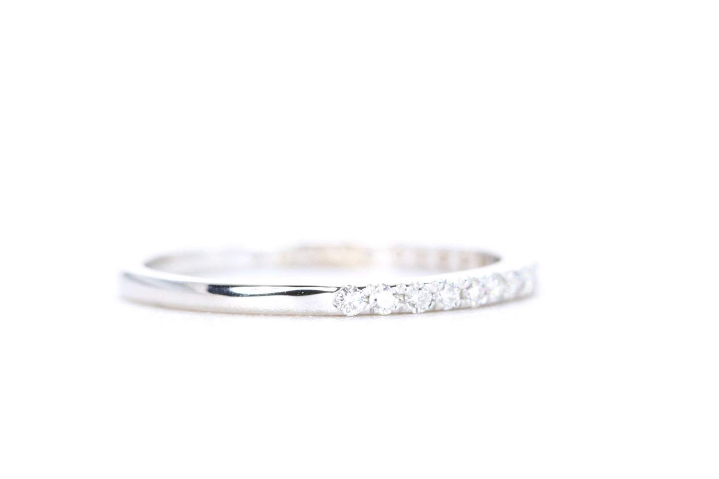 Micro Pavé Diamond Ring 1/4 Carat in White Gold