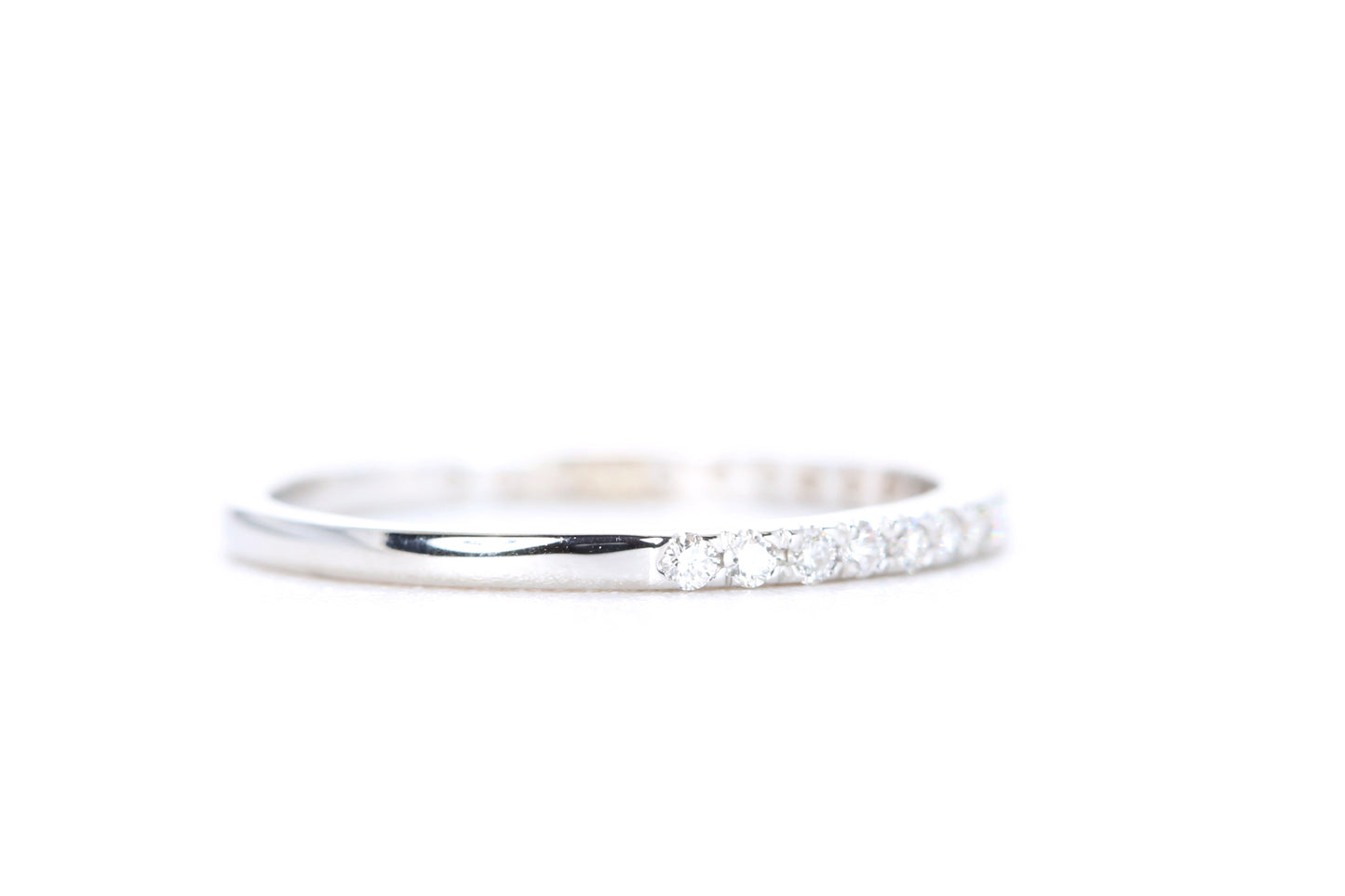 Micro Pavé Diamond Ring 1/4 Carat in White Gold