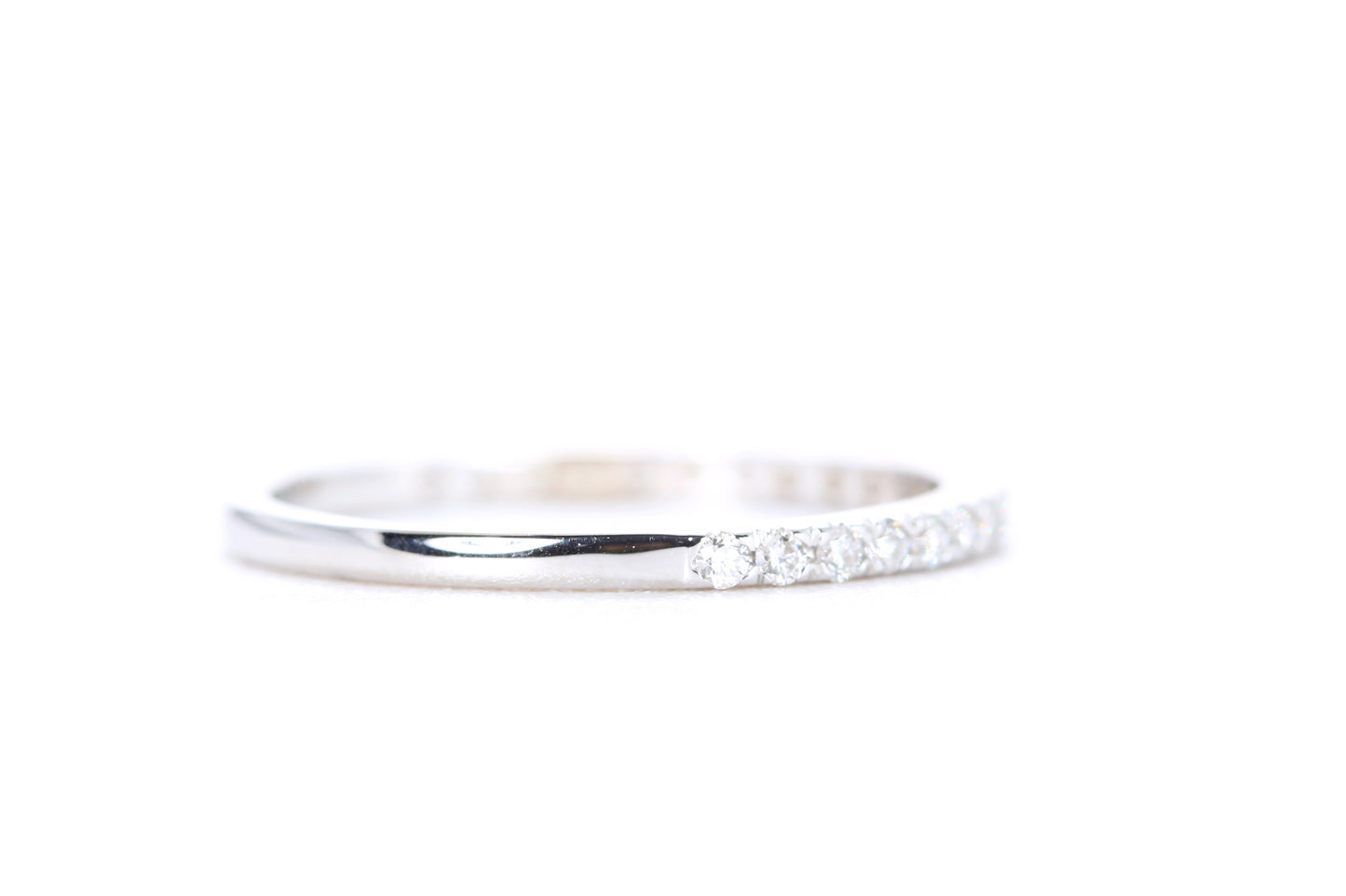 Micro Pavé Diamond Ring 1/4 Carat in White Gold