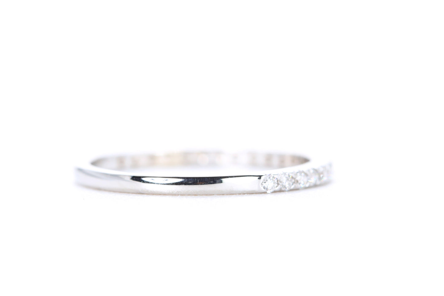 Micro Pavé Diamond Ring 1/4 Carat in White Gold