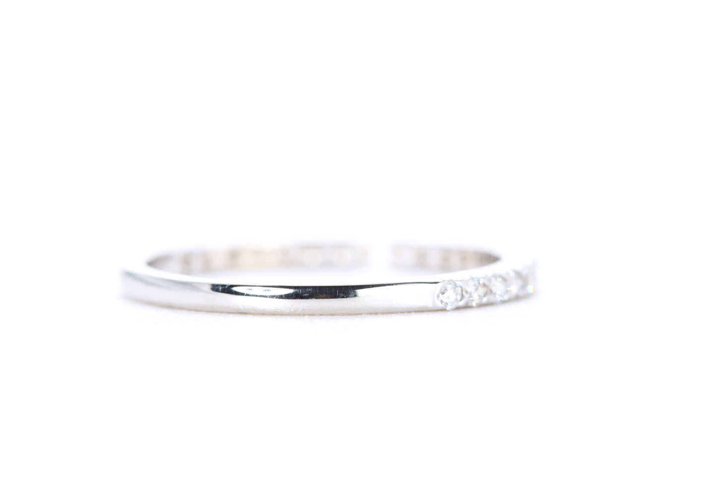 Micro Pavé Diamond Ring 1/4 Carat in White Gold