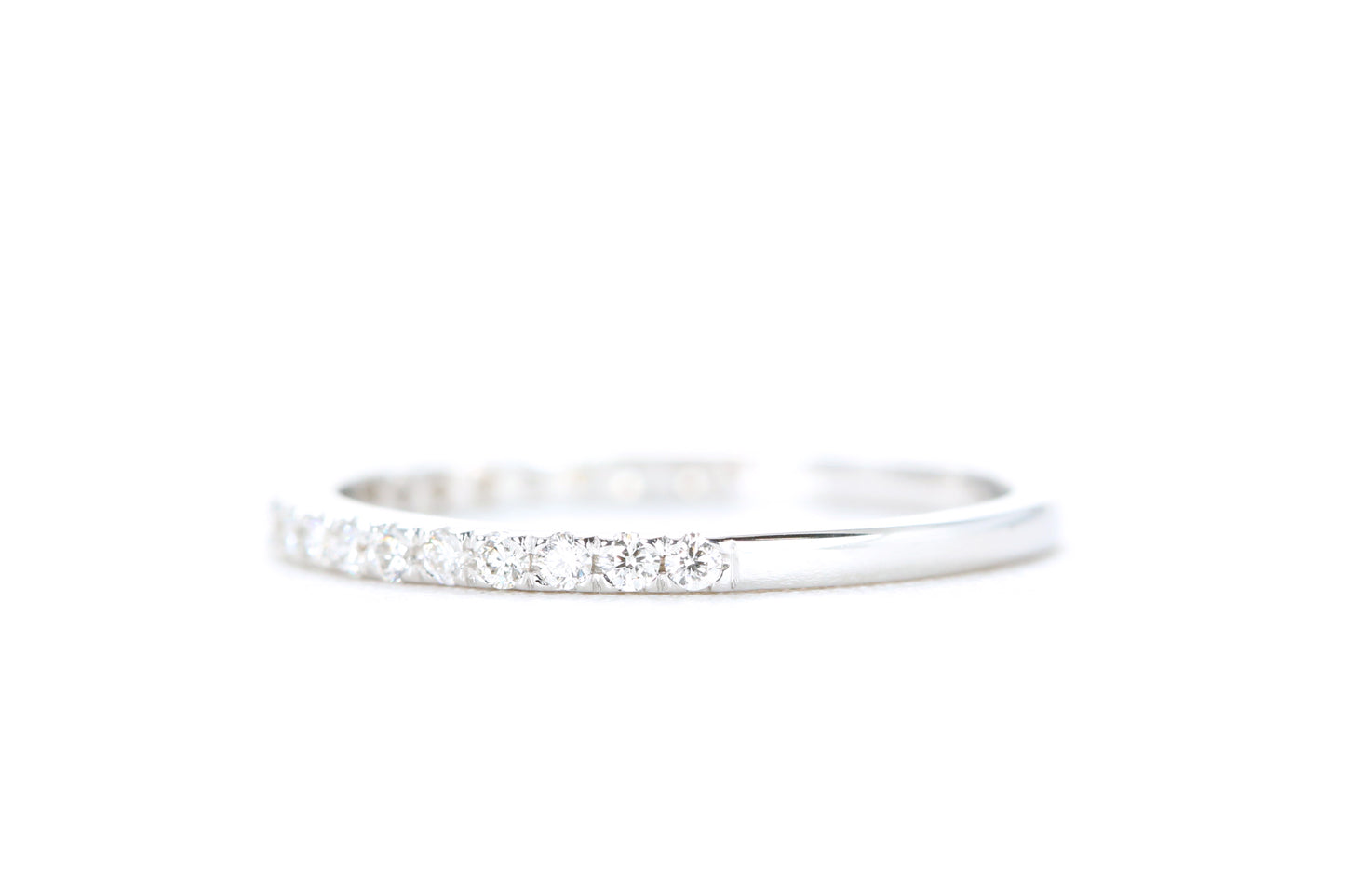 Micro Pavé Diamond Ring 1/4 Carat in White Gold