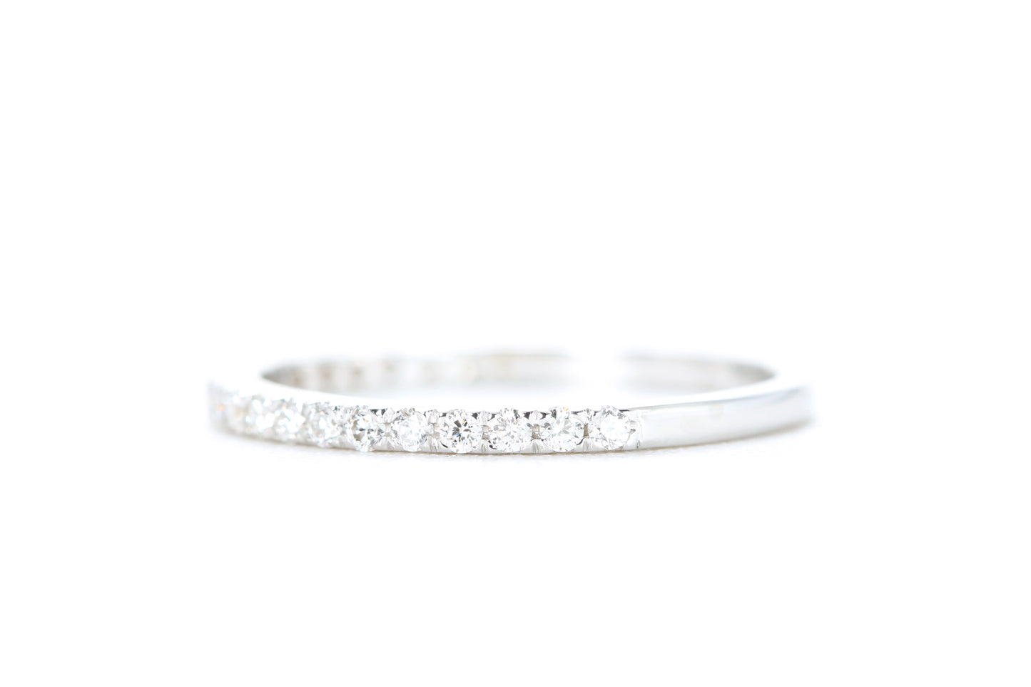 Micro Pavé Diamond Ring 1/4 Carat in White Gold