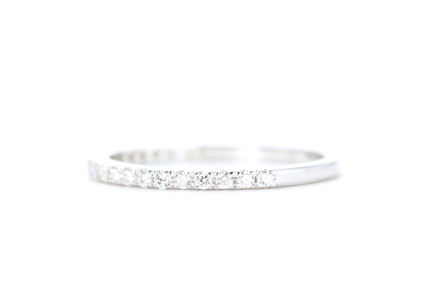 Micro Pavé Diamond Ring 1/4 Carat in White Gold