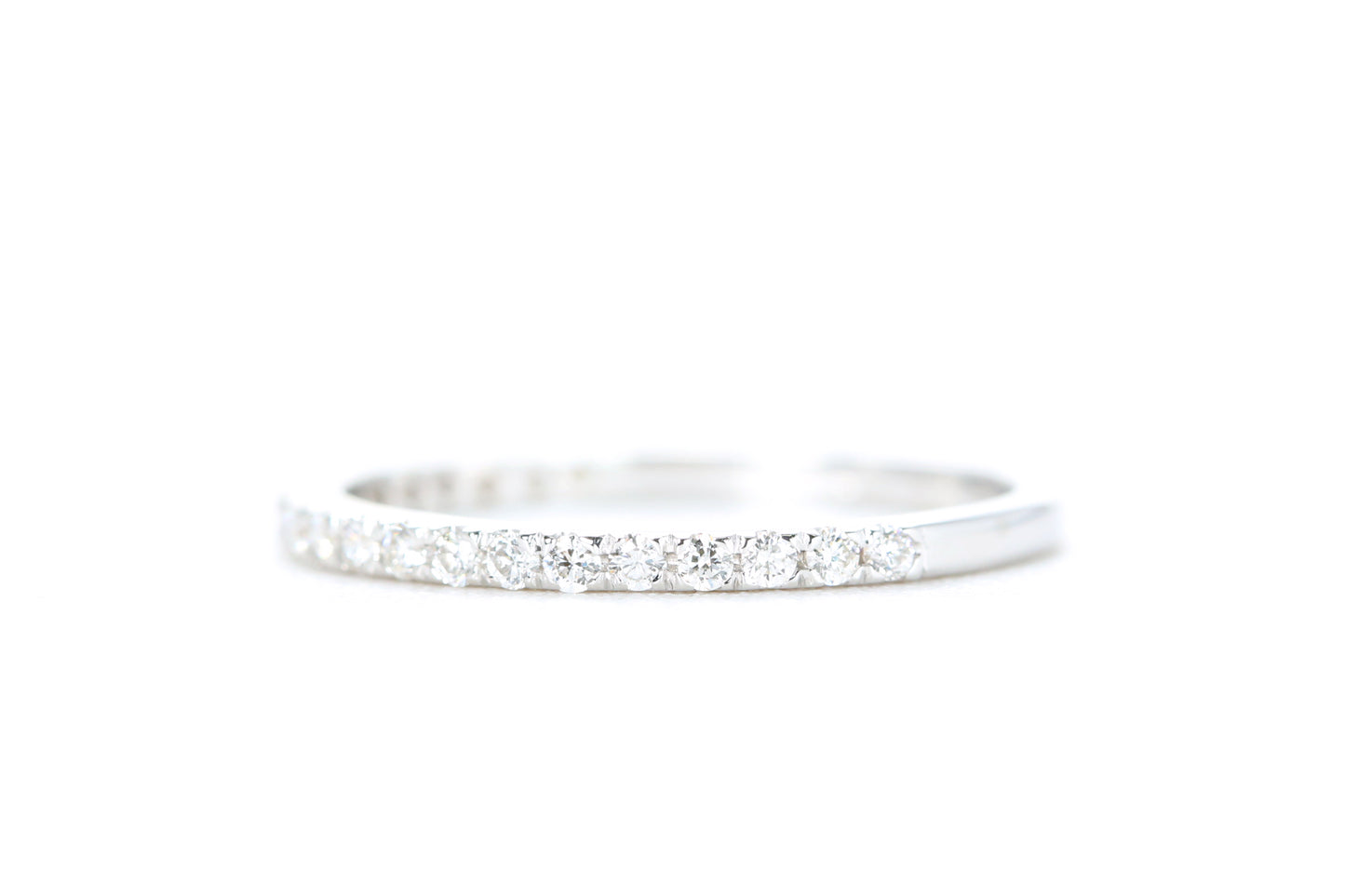 Micro Pavé Diamond Ring 1/4 Carat in White Gold