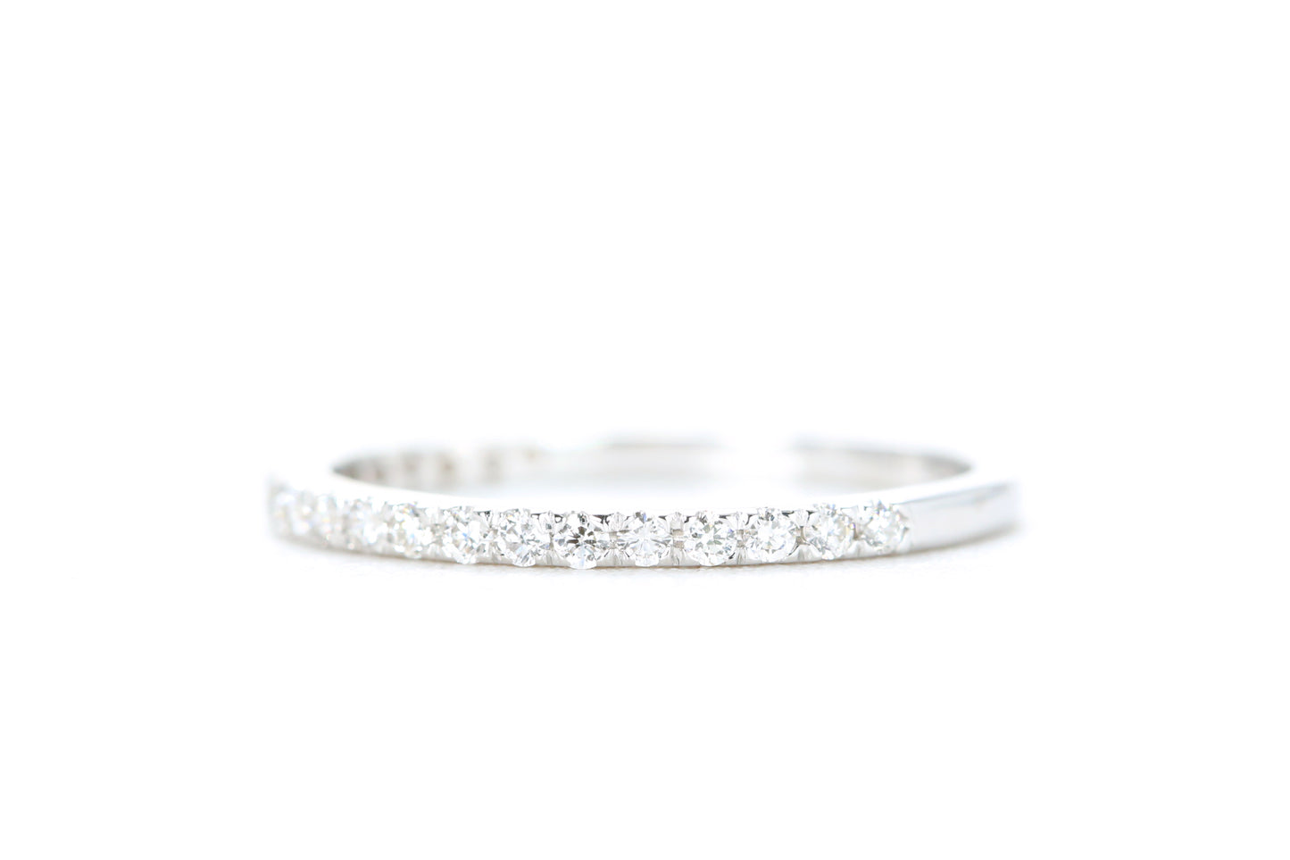 Micro Pavé Diamond Ring 1/4 Carat in White Gold