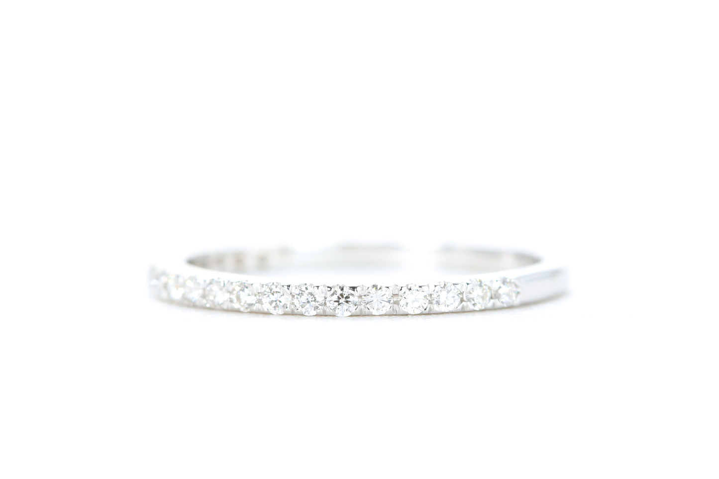 Micro Pavé Diamond Ring 1/4 Carat in White Gold