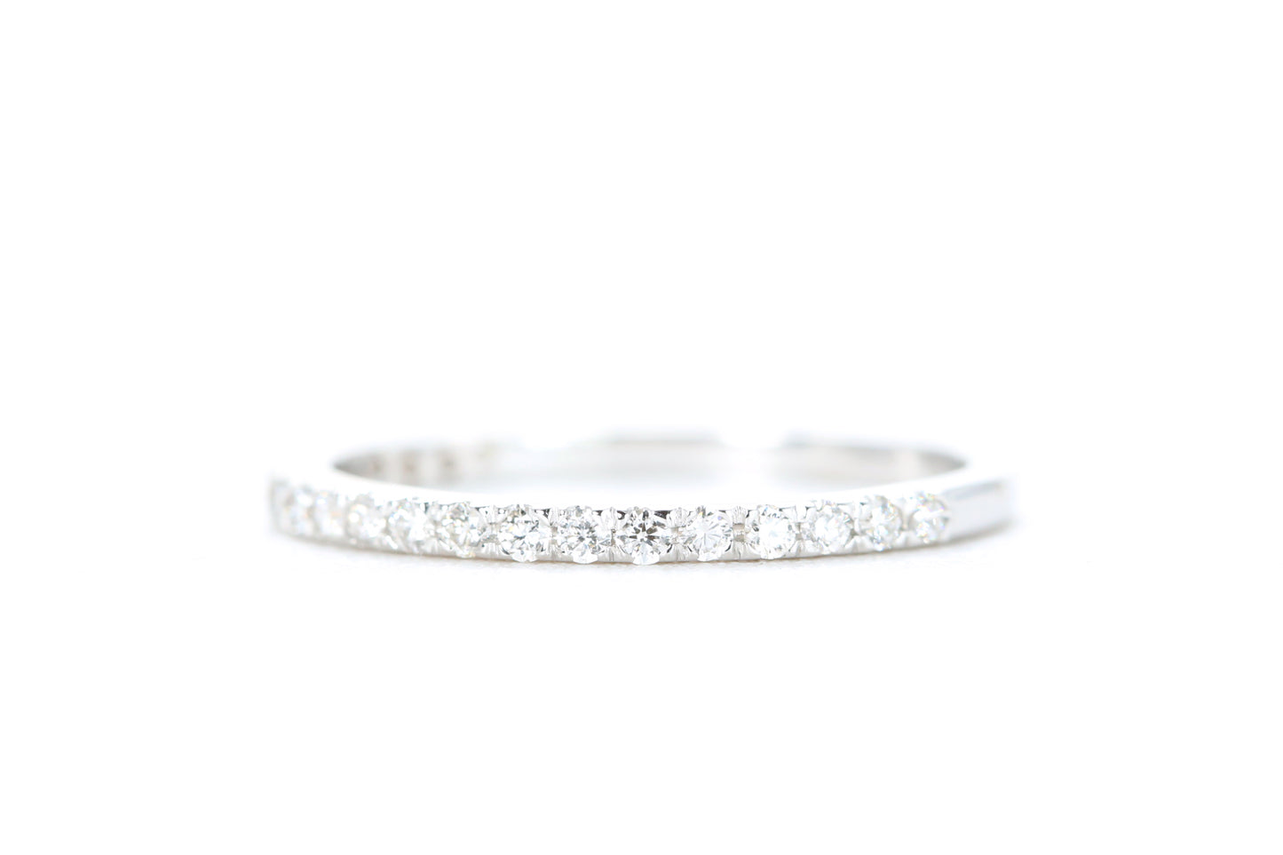 Micro Pavé Diamond Ring 1/4 Carat in White Gold