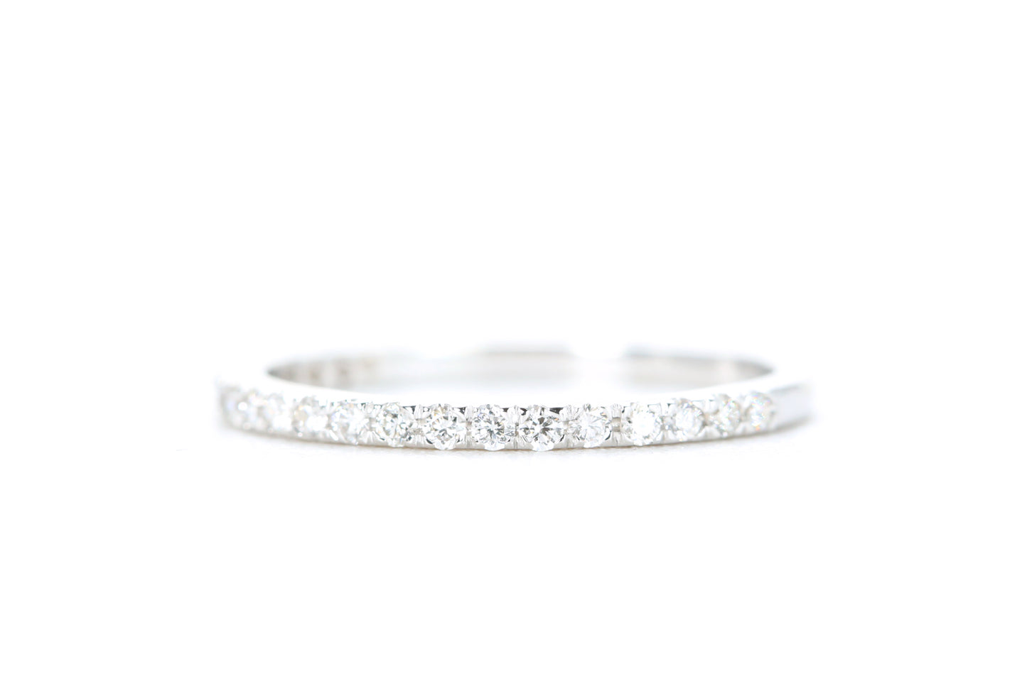 Micro Pavé Diamond Ring 1/4 Carat in White Gold