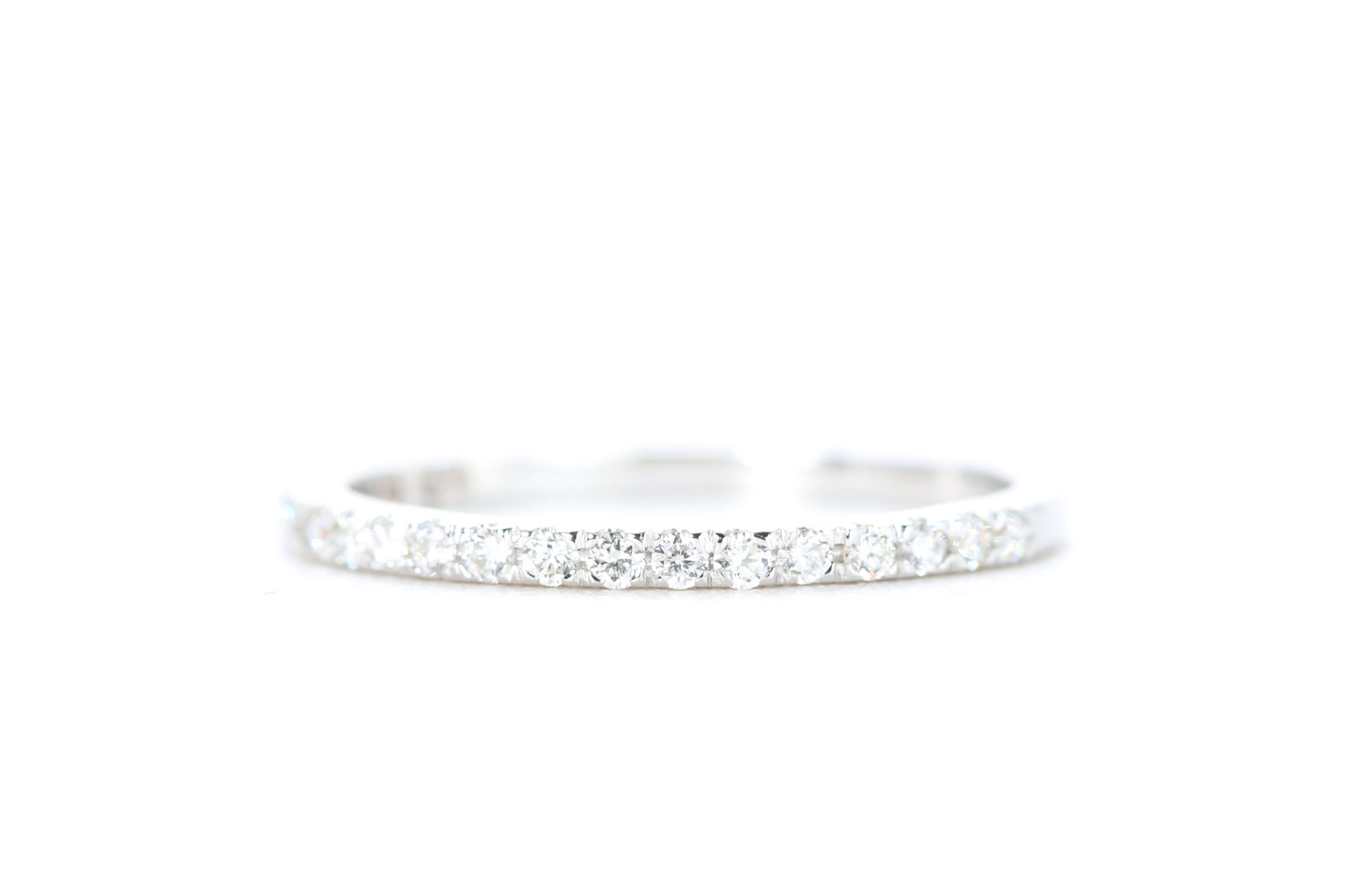 Micro Pavé Diamond Ring 1/4 Carat in White Gold