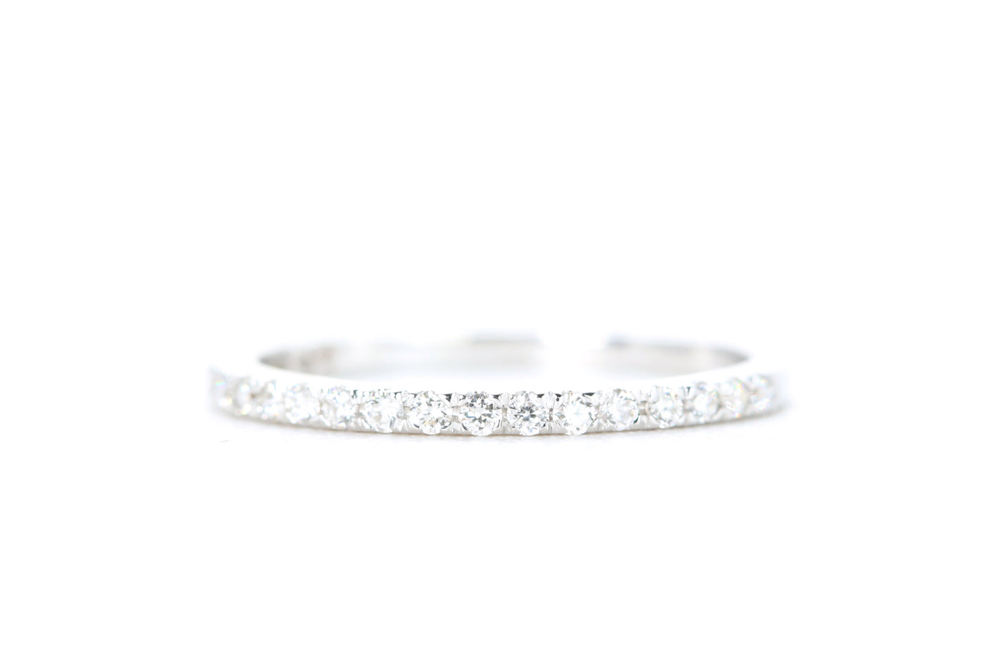Micro Pavé Diamond Ring 1/4 Carat in White Gold