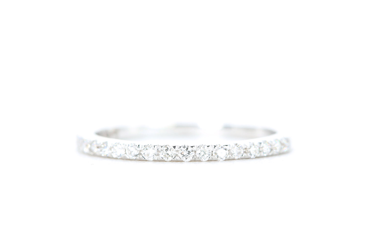 Micro Pavé Diamond Ring 1/4 Carat in White Gold