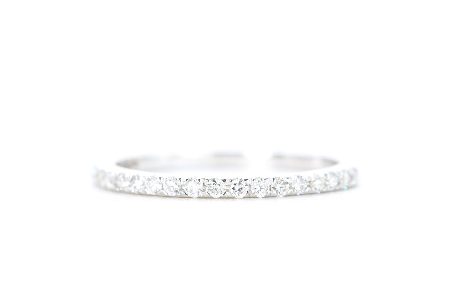 Micro Pavé Diamond Ring 1/4 Carat in White Gold