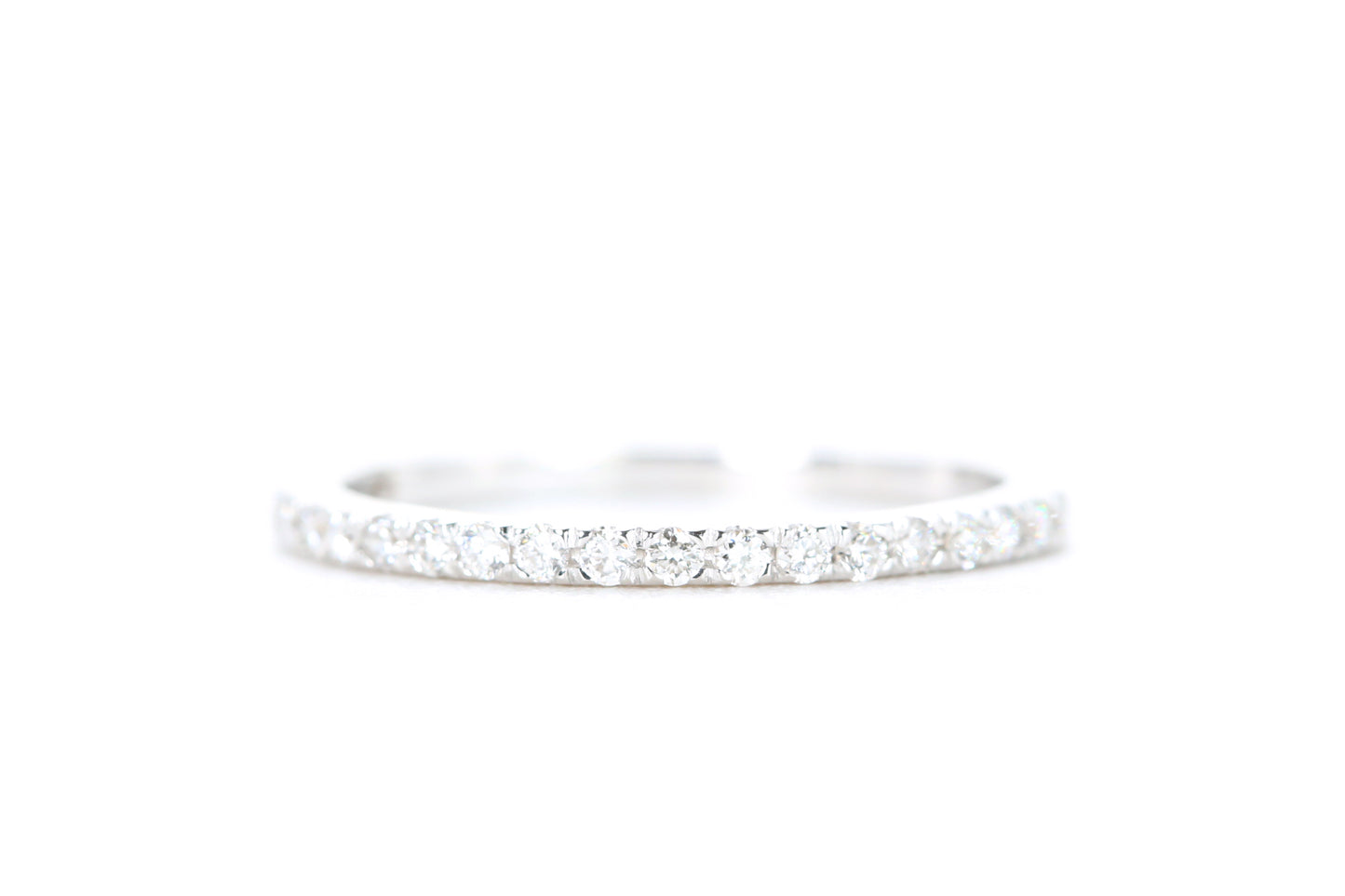 Micro Pavé Diamond Ring 1/4 Carat in White Gold