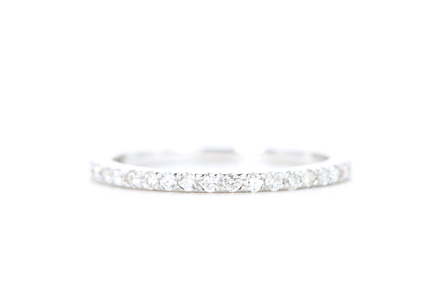 Micro Pavé Diamond Ring 1/4 Carat in White Gold