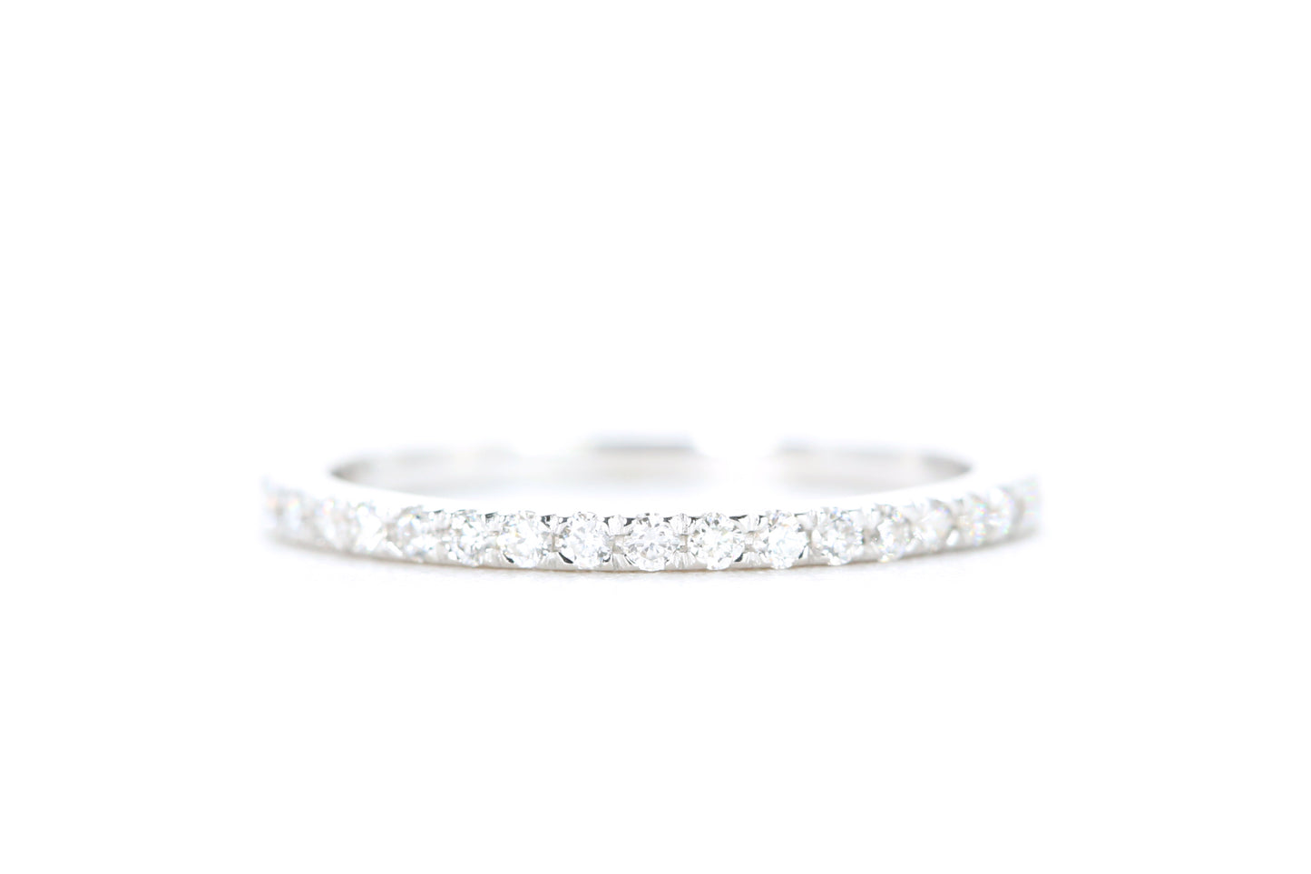 Micro Pavé Diamond Ring 1/4 Carat in White Gold