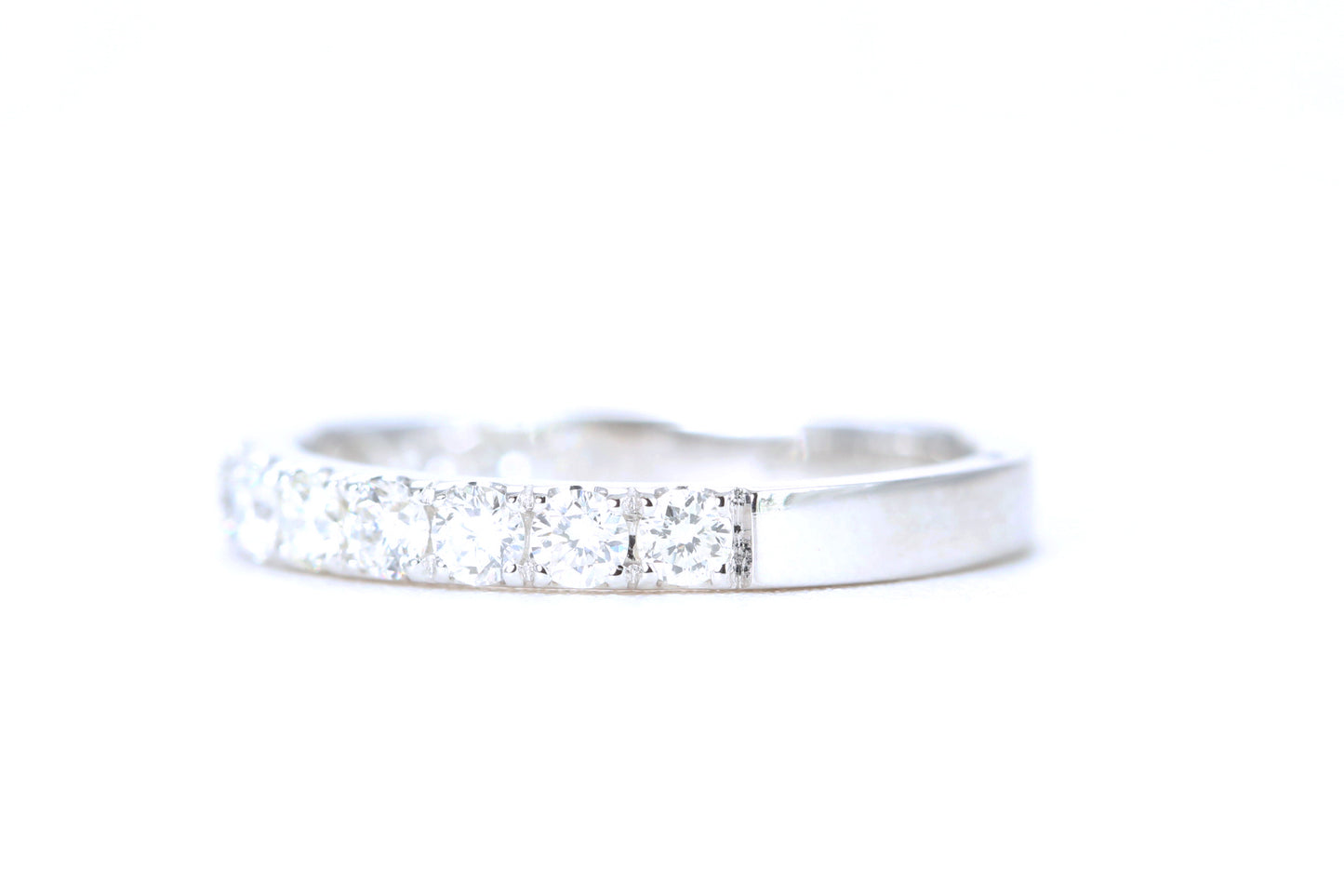 Micro Pavé 3/4 Carat Diamond Ring in 14K White Gold