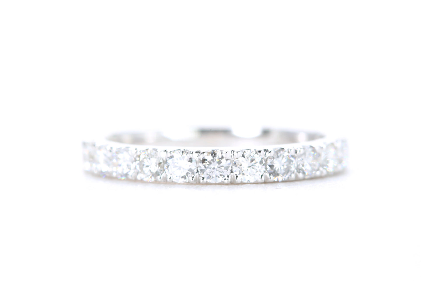 Micro Pavé Diamond Ring 3/4 Carat in Platinum