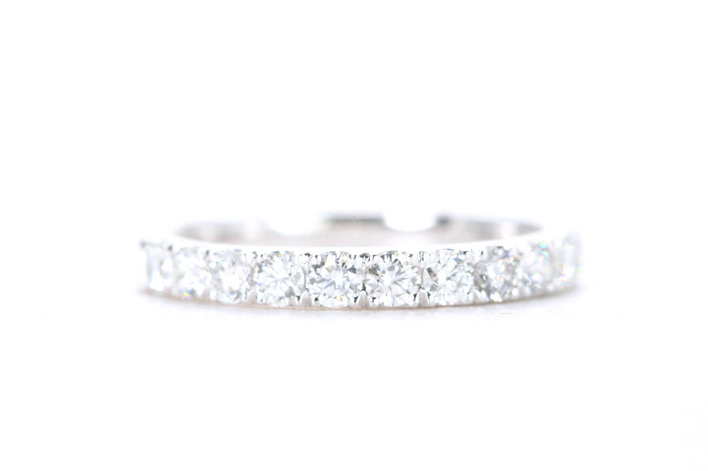 Micro Pavé Diamond Ring 3/4 Carat in Platinum