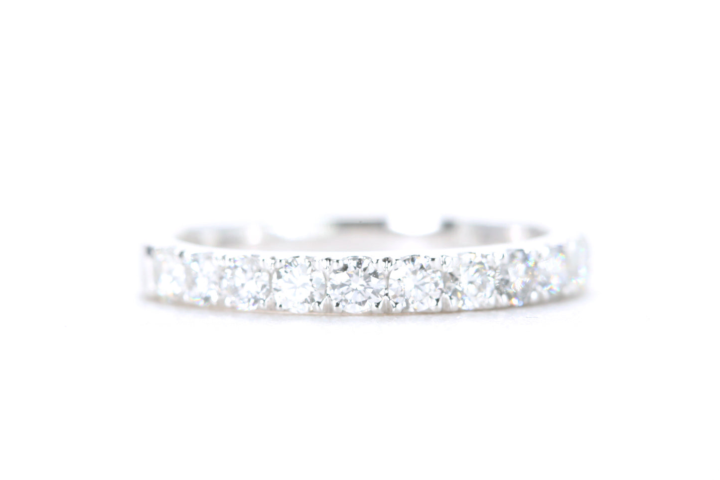 Micro Pavé Diamond Ring 3/4 Carat in Platinum