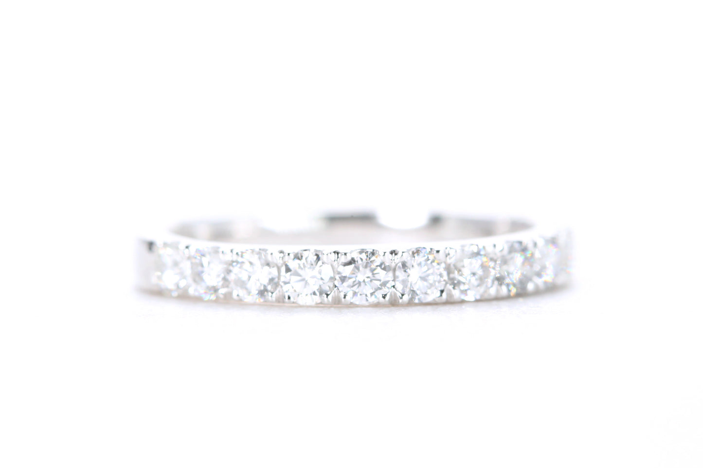 Micro Pavé Diamond Ring 3/4 Carat in Platinum