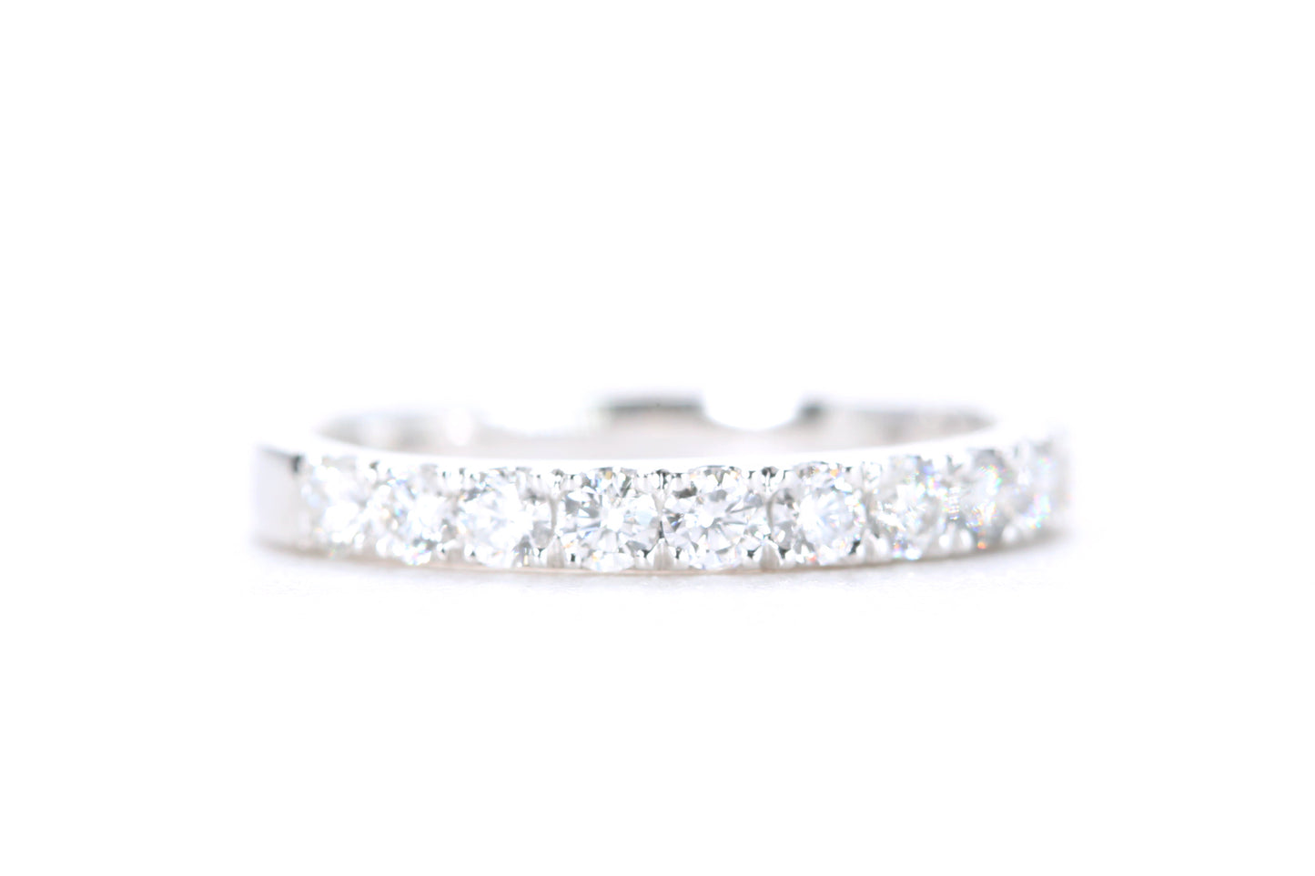 Micro Pavé Diamond Ring 3/4 Carat in Platinum