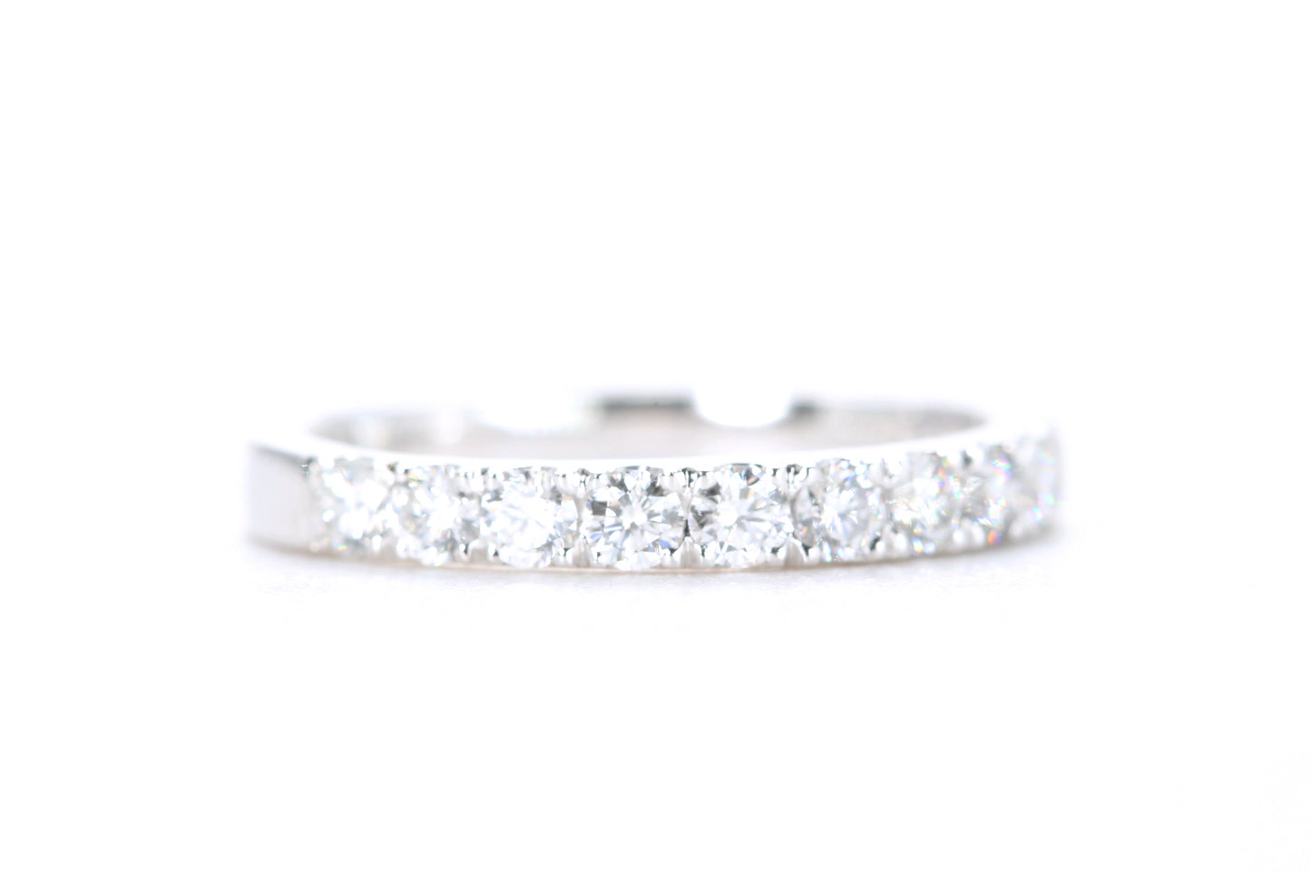 Micro Pavé Diamond Ring 3/4 Carat in Platinum