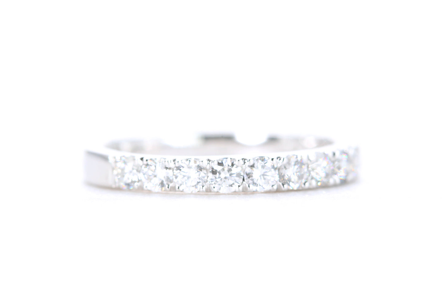 Micro Pavé Diamond Ring 3/4 Carat in Platinum