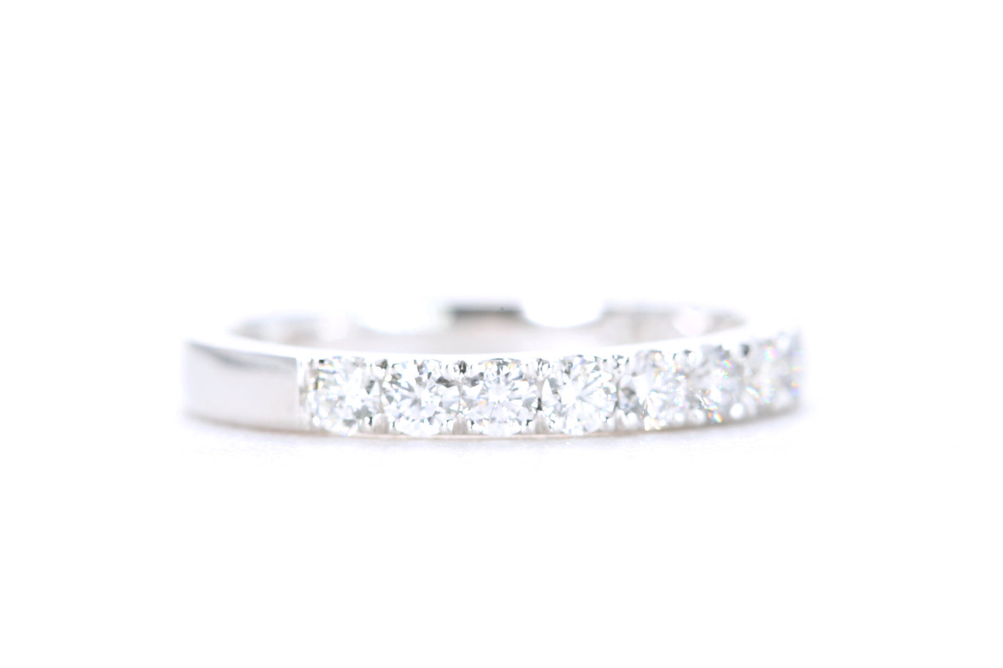 Micro Pavé Diamond Ring 3/4 Carat in Platinum