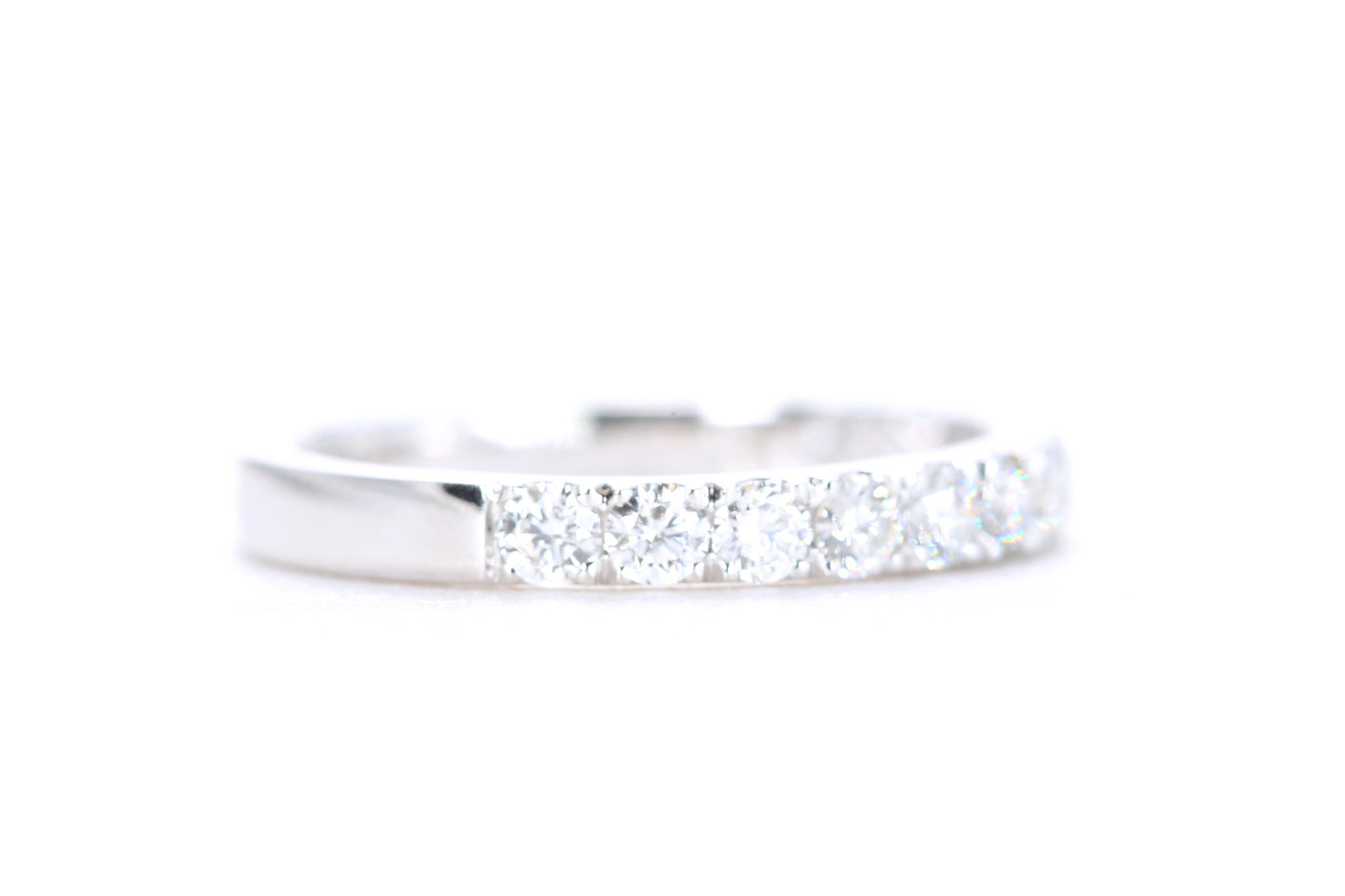 Micro Pavé Diamond Ring 3/4 Carat in Platinum