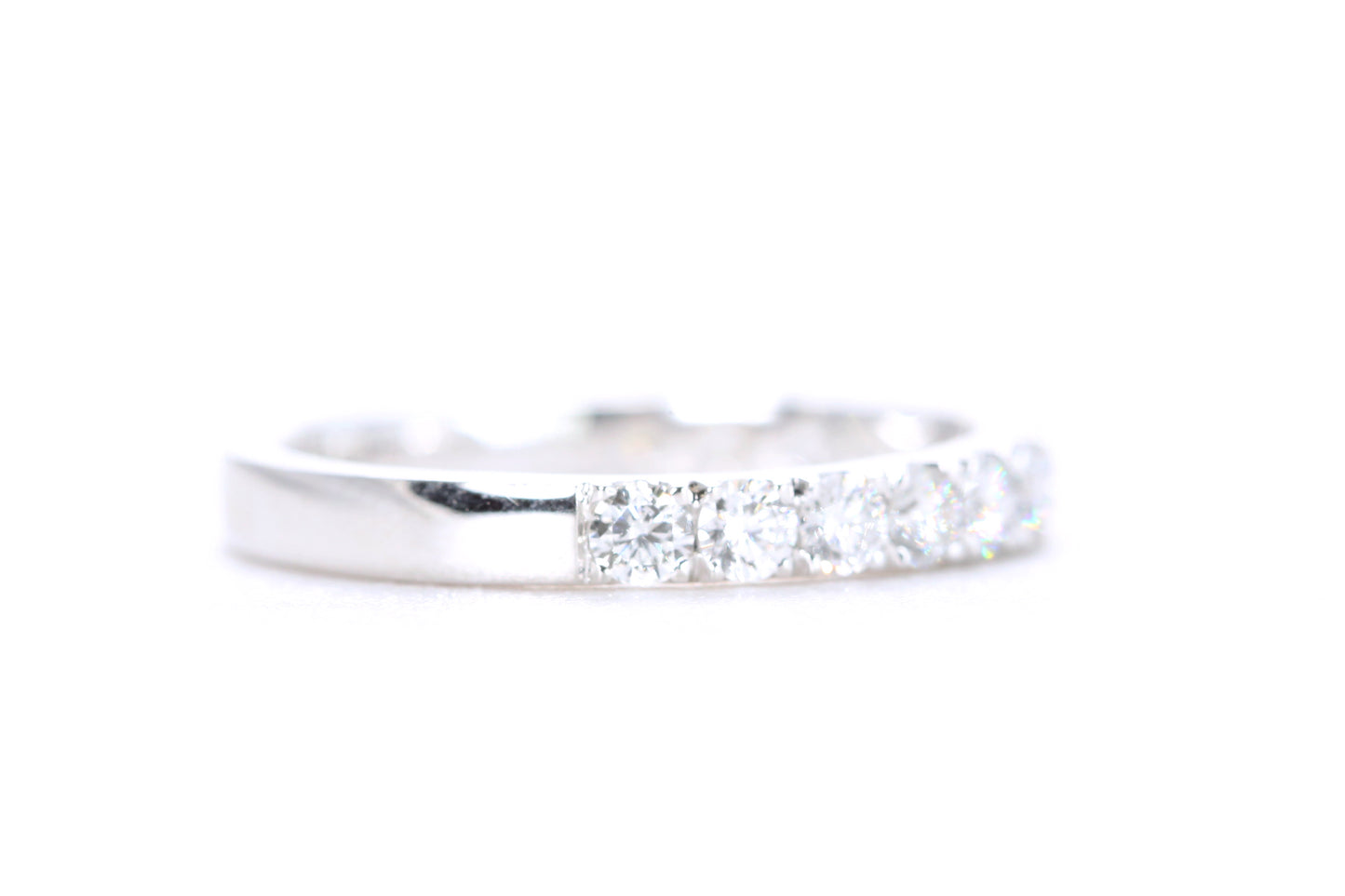 Micro Pavé Diamond Ring 3/4 Carat in Platinum