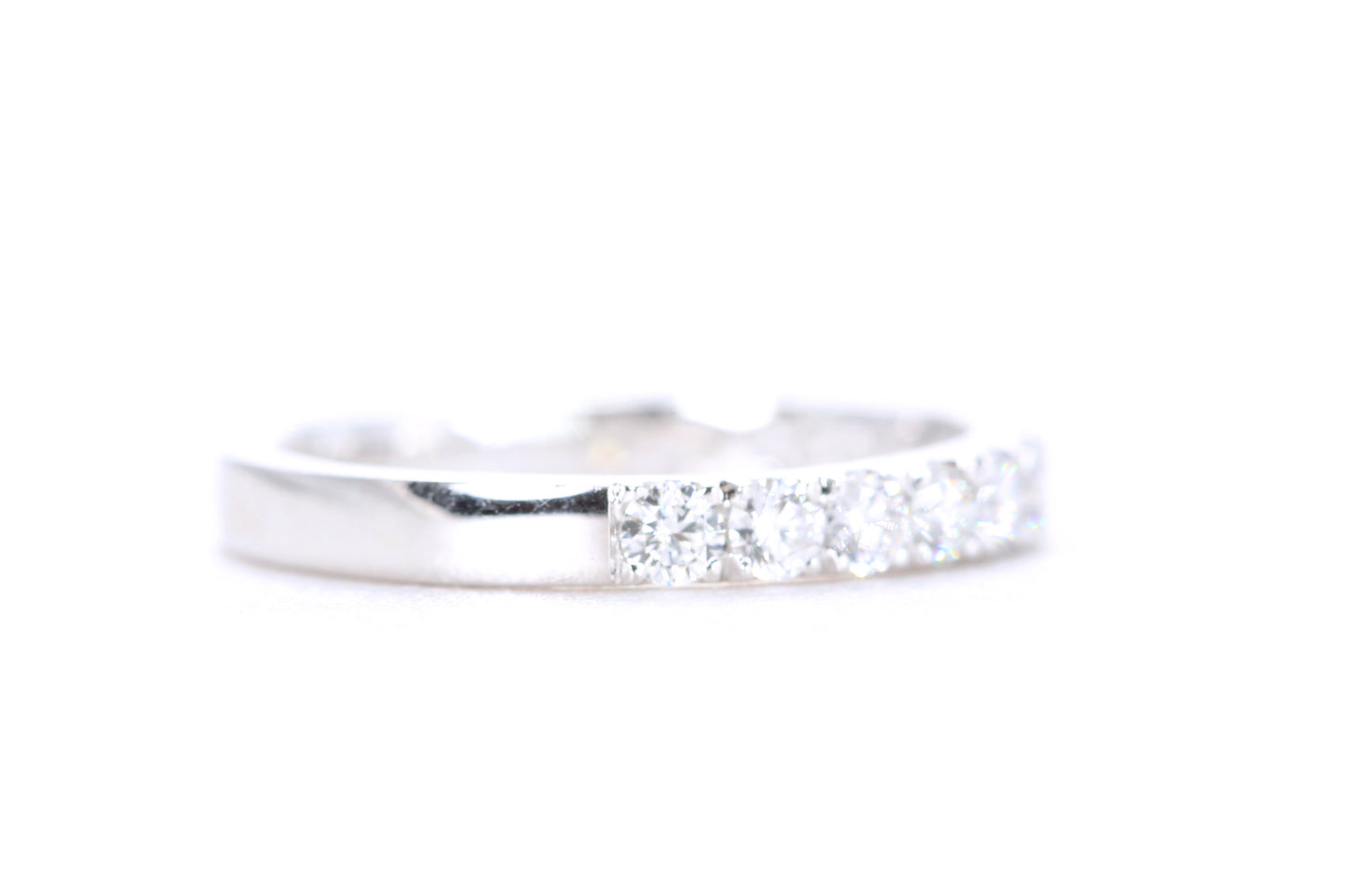 Micro Pavé Diamond Ring 3/4 Carat in Platinum