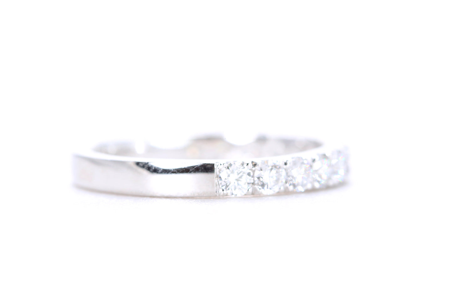 Micro Pavé Diamond Ring 3/4 Carat in Platinum