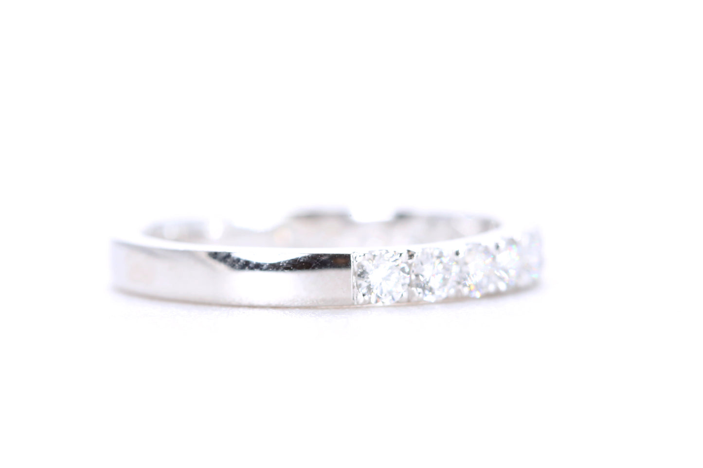 Micro Pavé Diamond Ring 3/4 Carat in Platinum