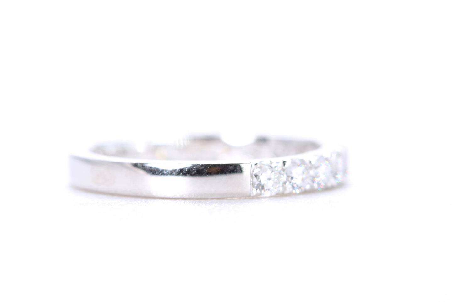 Micro Pavé Diamond Ring 3/4 Carat in Platinum