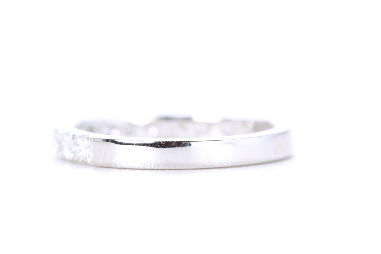 Micro Pavé Diamond Ring 3/4 Carat in Platinum