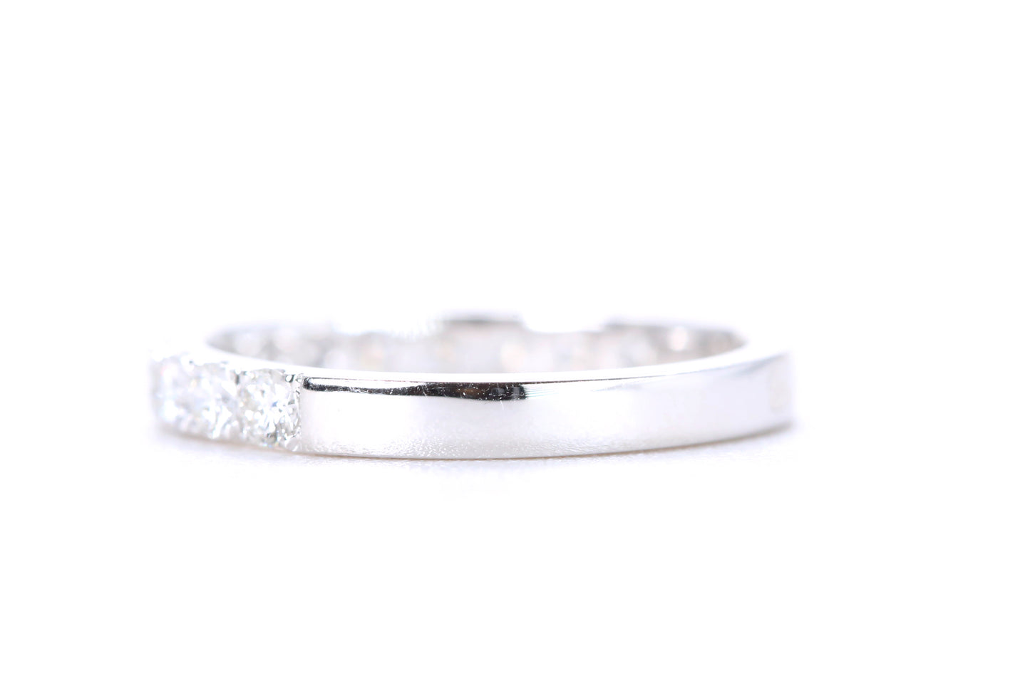 Micro Pavé Diamond Ring 3/4 Carat in Platinum