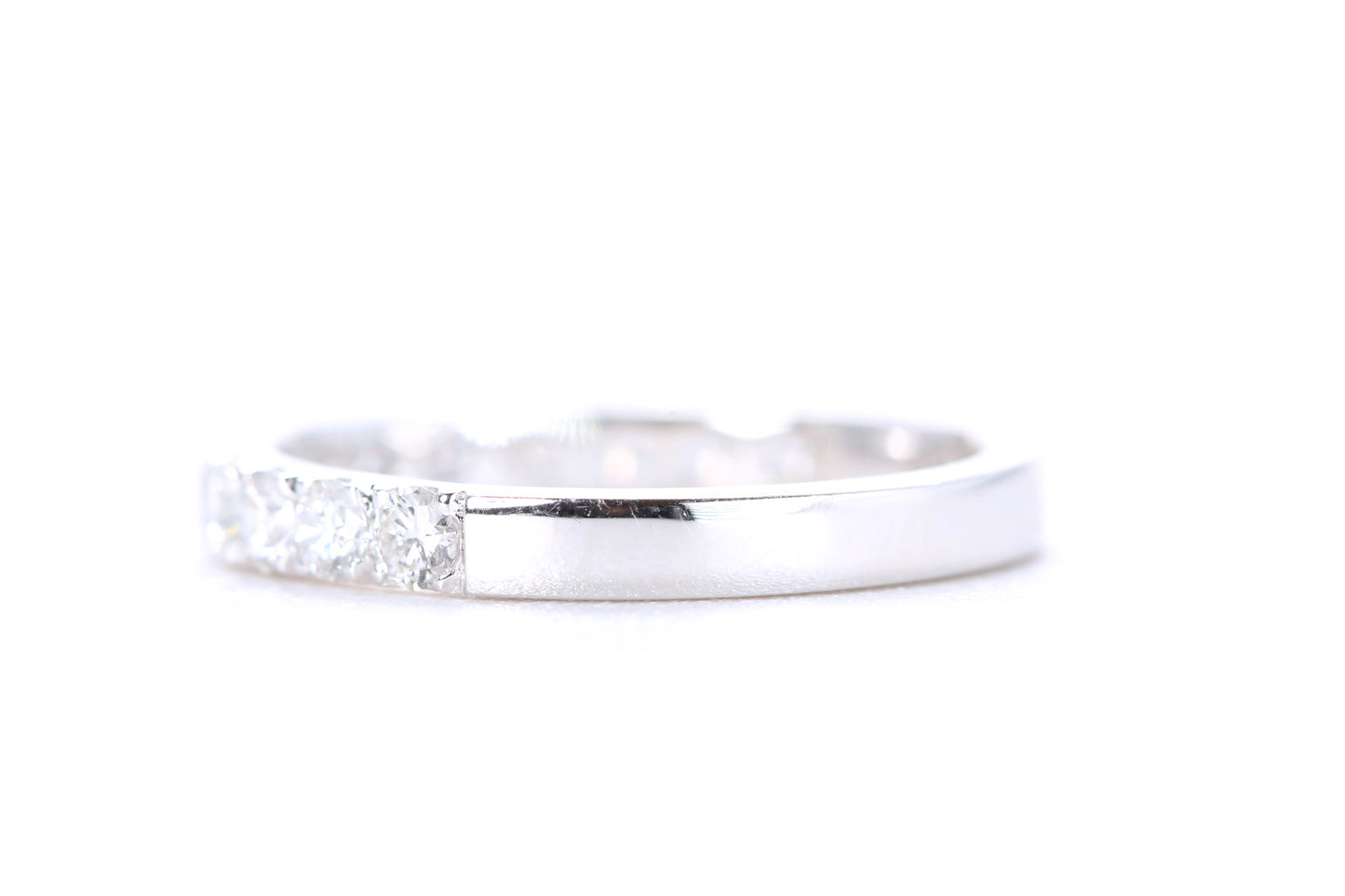Micro Pavé Diamond Ring 3/4 Carat in Platinum