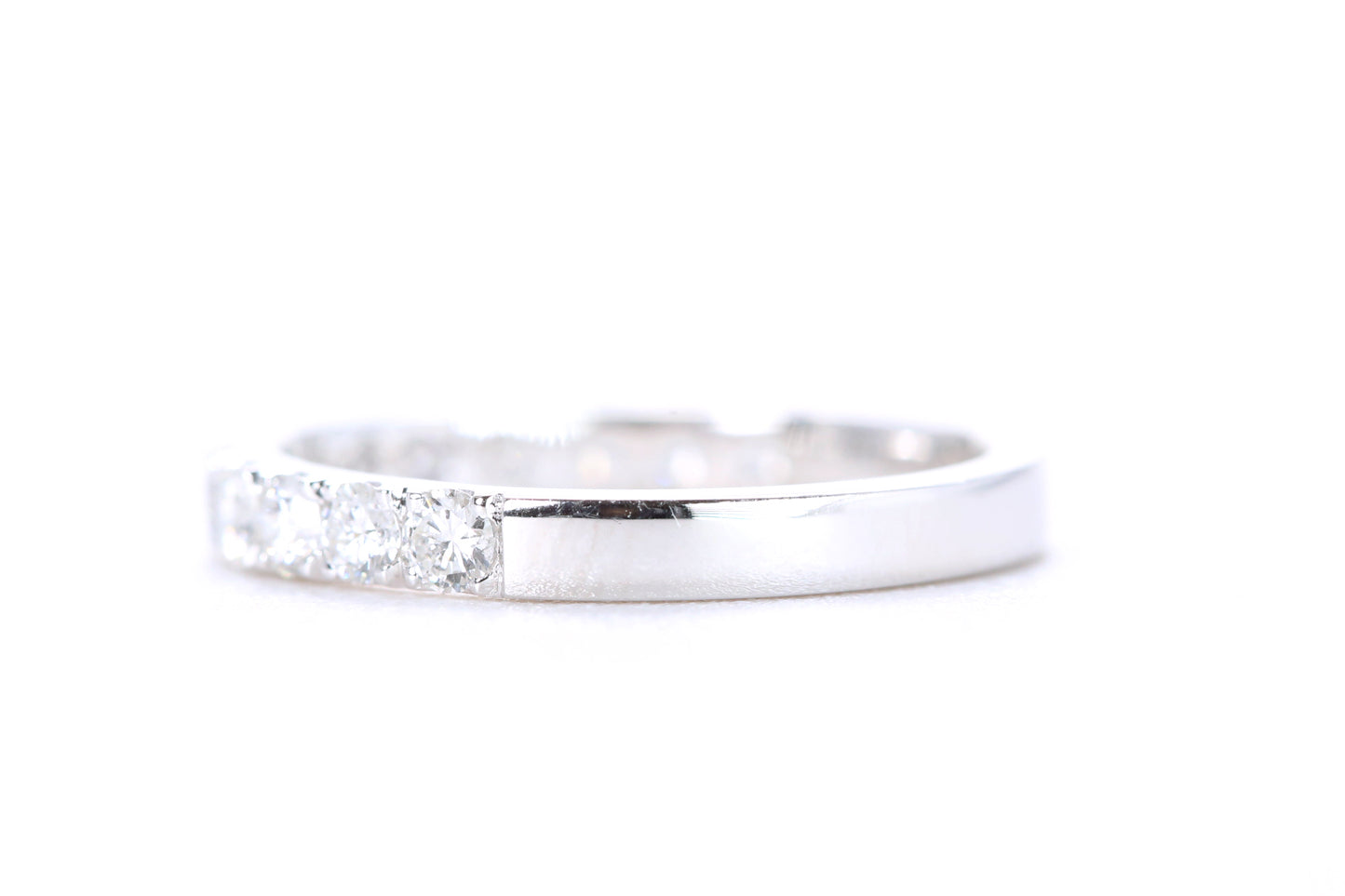 Micro Pavé Diamond Ring 3/4 Carat in Platinum