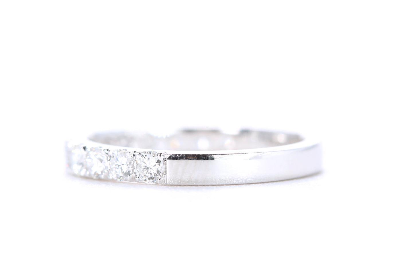 Micro Pavé Diamond Ring 3/4 Carat in Platinum