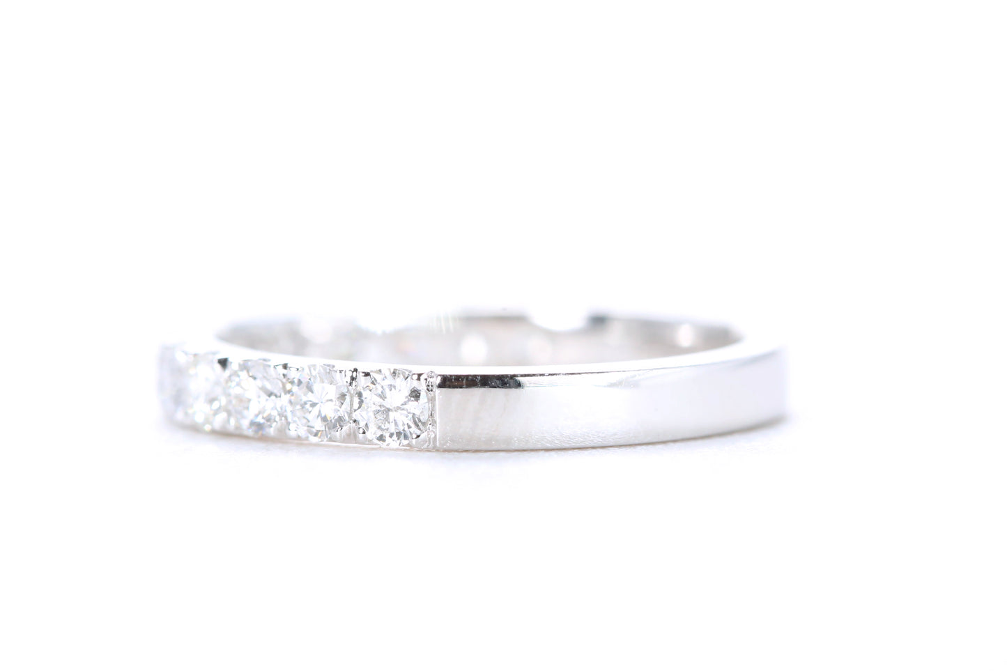 Micro Pavé Diamond Ring 3/4 Carat in Platinum